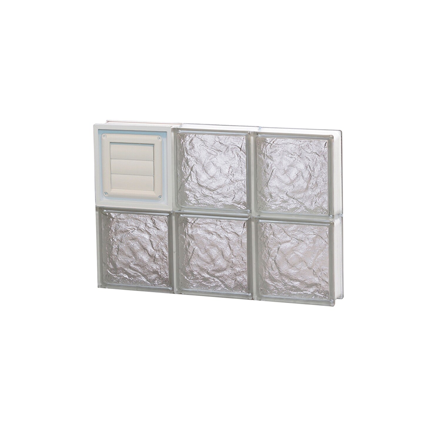 REDI2SET D1812IS Ice Glass 17-1/4-in x 11-1/2-in Frameless Replacement Dryer vent Glass Block Window
