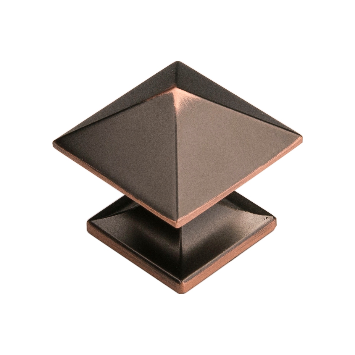 Hickory Hardware P3014-OBH-10B Studio 1-in Oil-Rubbed Bronze Highlighted Square Transitional Cabinet Knob 10 -Pack