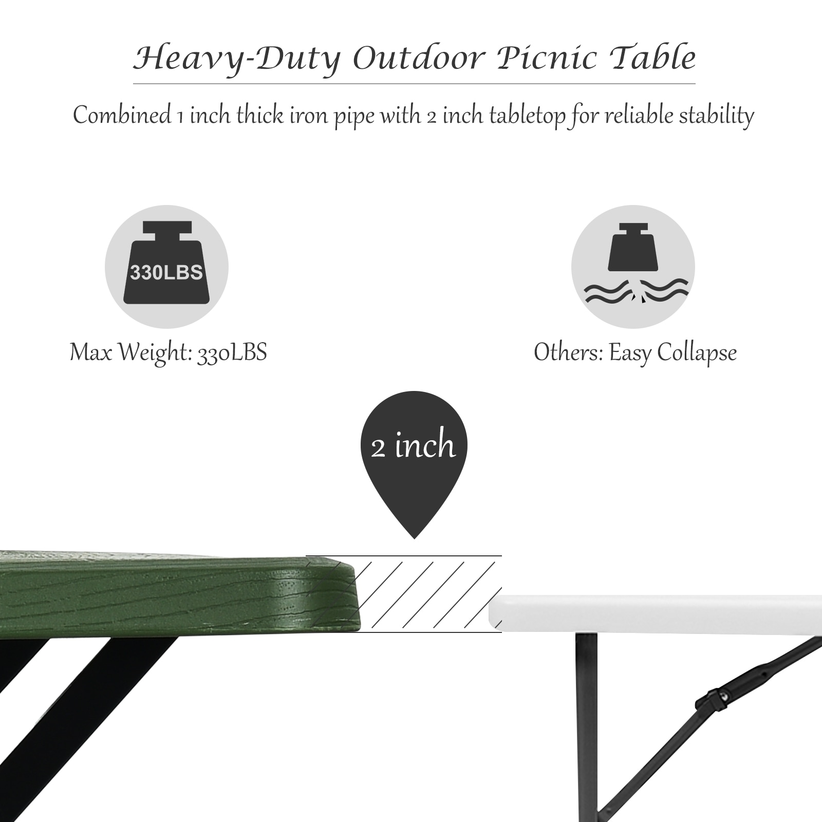 WELLFOR DOG3499LS Picnic-Tables - View #5