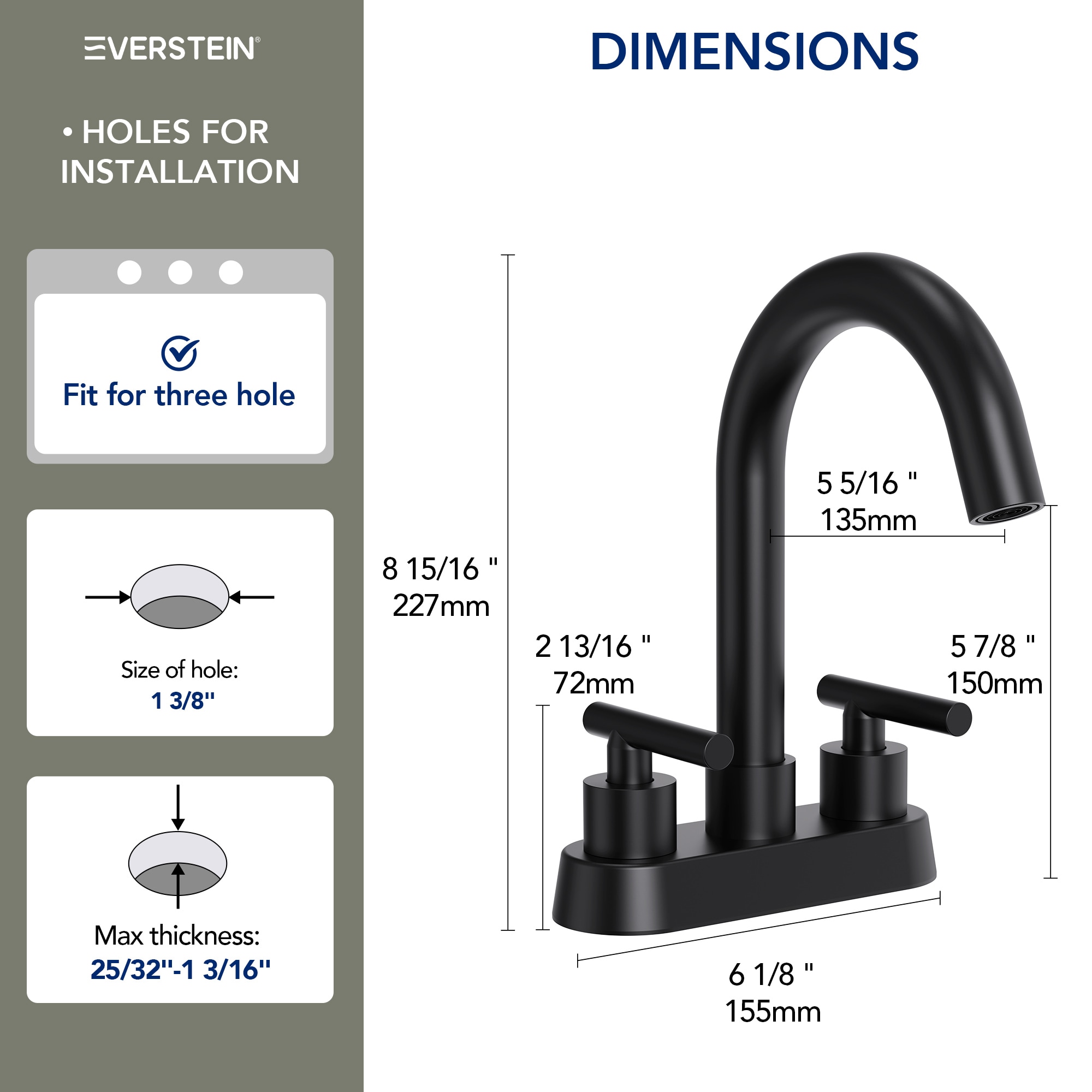 EVERSTEIN Q-902-OTOP Lavatory-Faucets - View #8