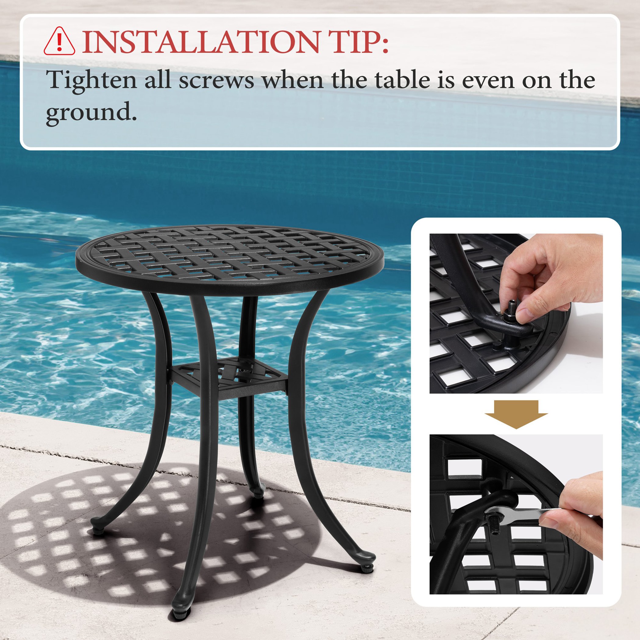 Crestlive Products CL-TB043BLK Patio-Tables - View #8