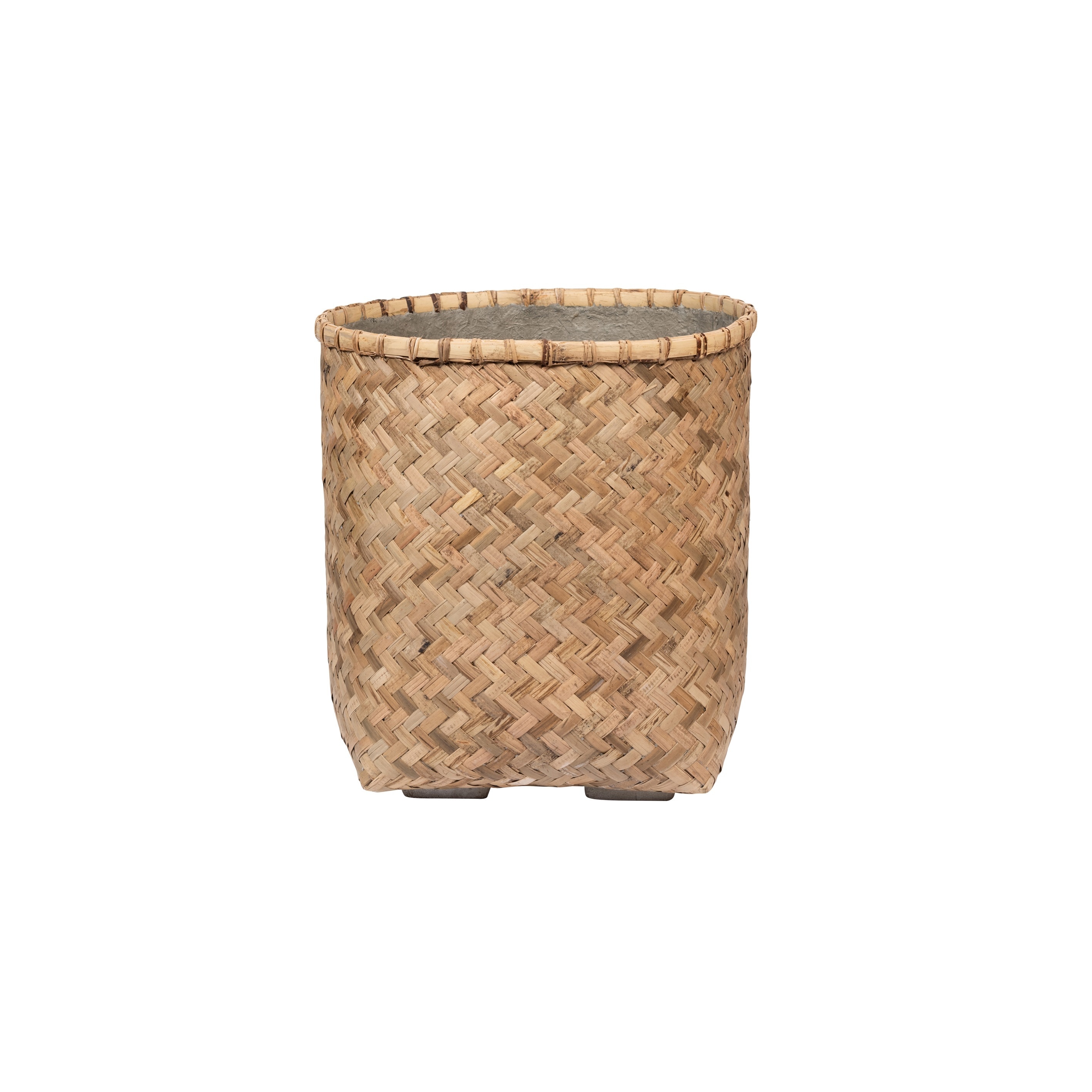 Pottery Pots T4101-53-BB Round 18.9-in W Extra Large Brown Cement Contemporary/Modern Indoor/Outdoor Planter