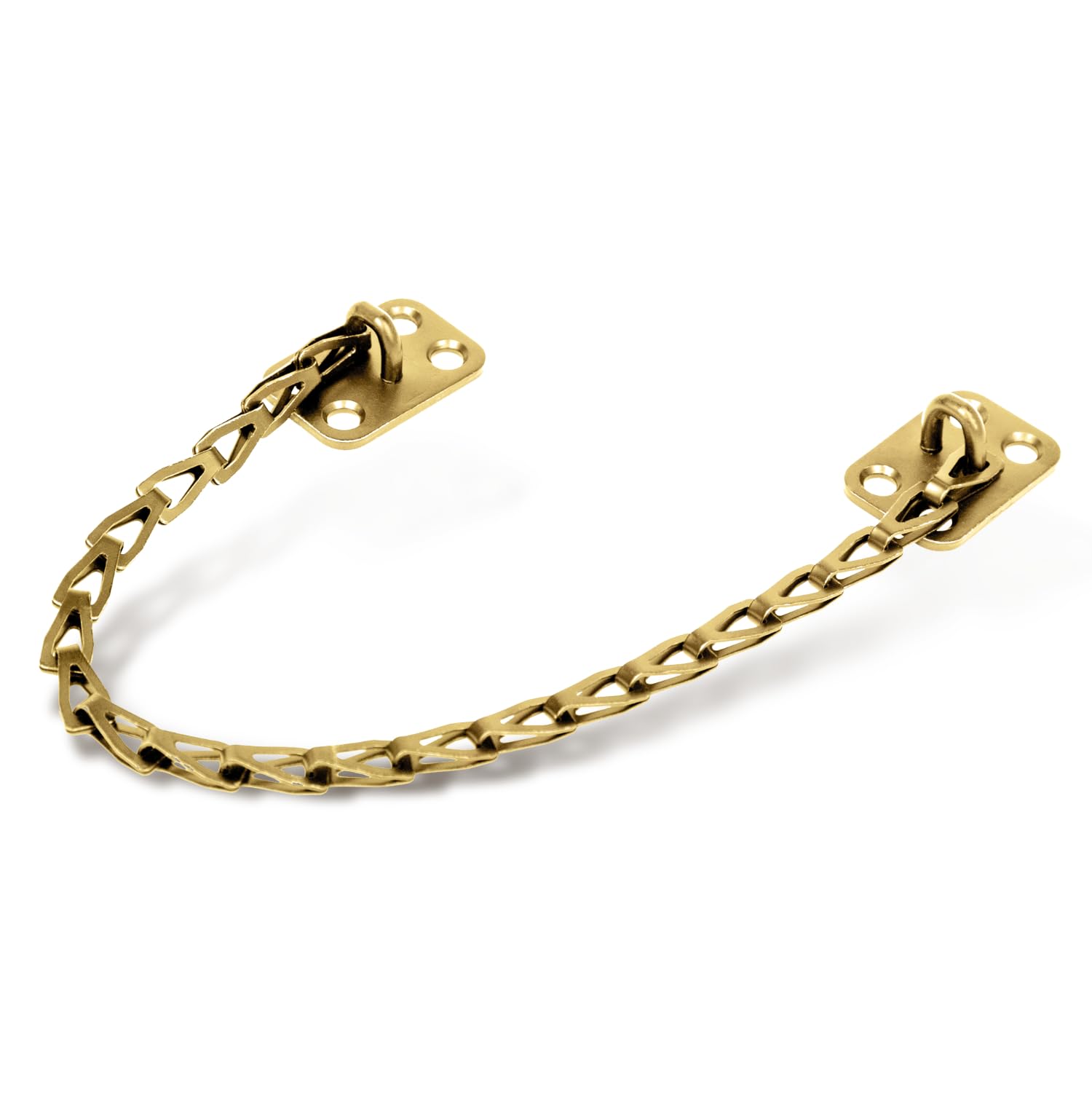 Mega Handles  Transom Door Chain 12-Inch Door Chain Stopper for Transom Windows Cabinet Door Restraint Chain Lid Support Durable Transom Window Hardware for Enhanced Safety - Satin Brass