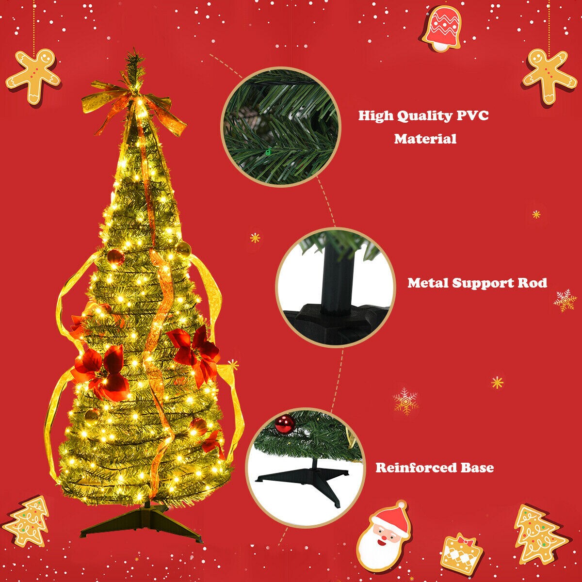 WELLFOR CM-HWY-22049 Artificial-Christmas-Trees - View #6
