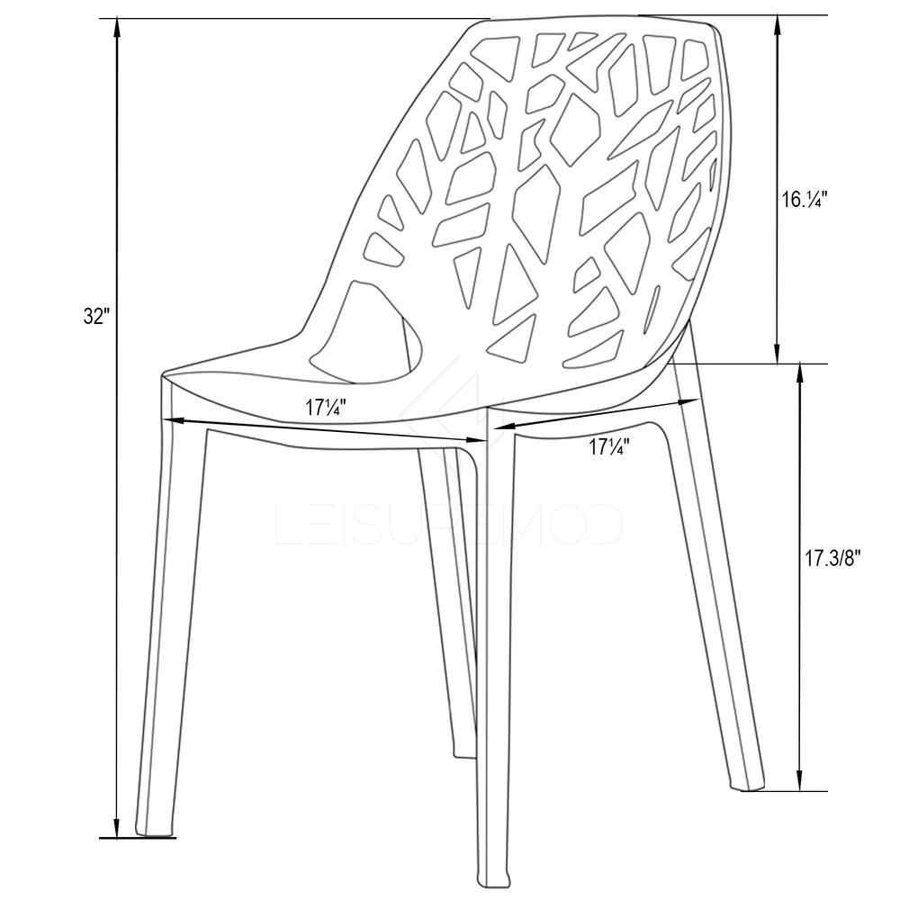 Leisuremod C18TBU2 Dining-Chairs - View #5