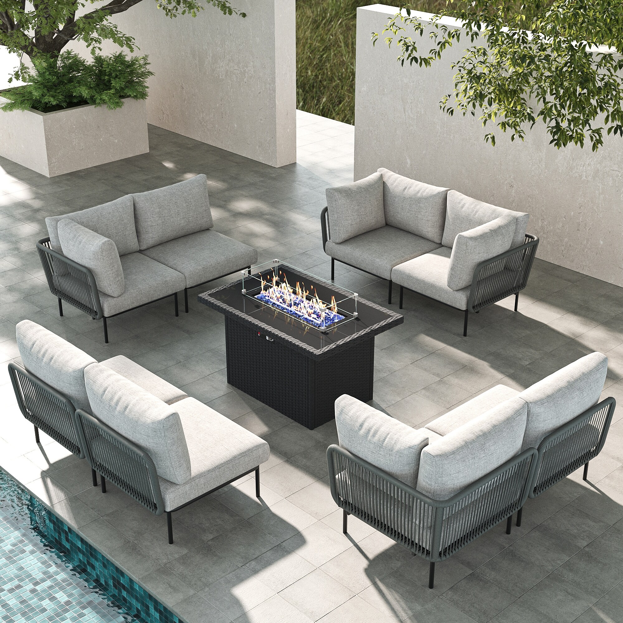 LayinSun SZ7001-FP9P2-01 Patio-Conversation-Sets - View #2