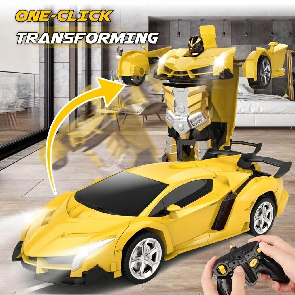 Justincity Remote Control Transform Car Toy for Kids 2 4GHz Robot ...