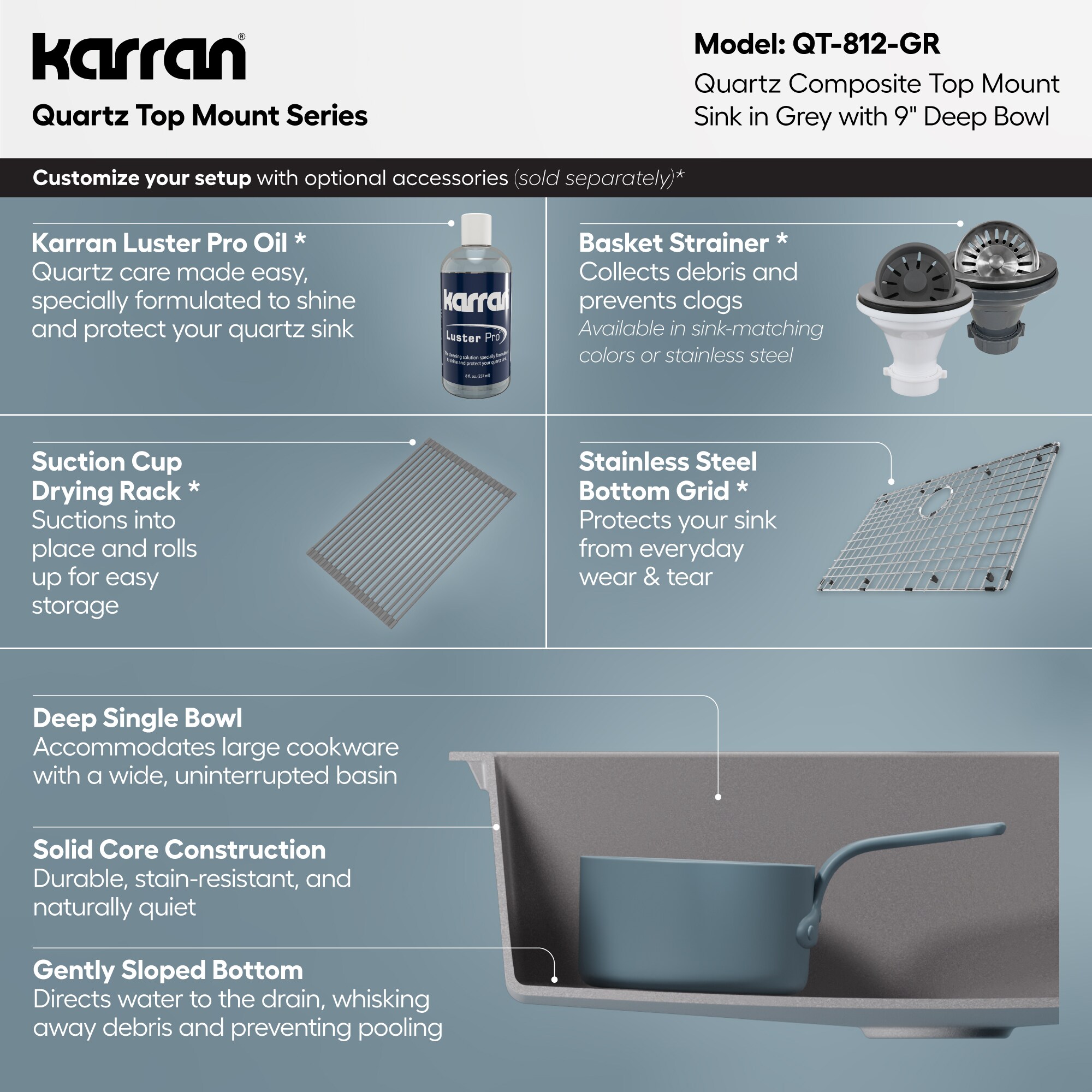 Karran QT-812-GR Kitchen-Sinks - View #6