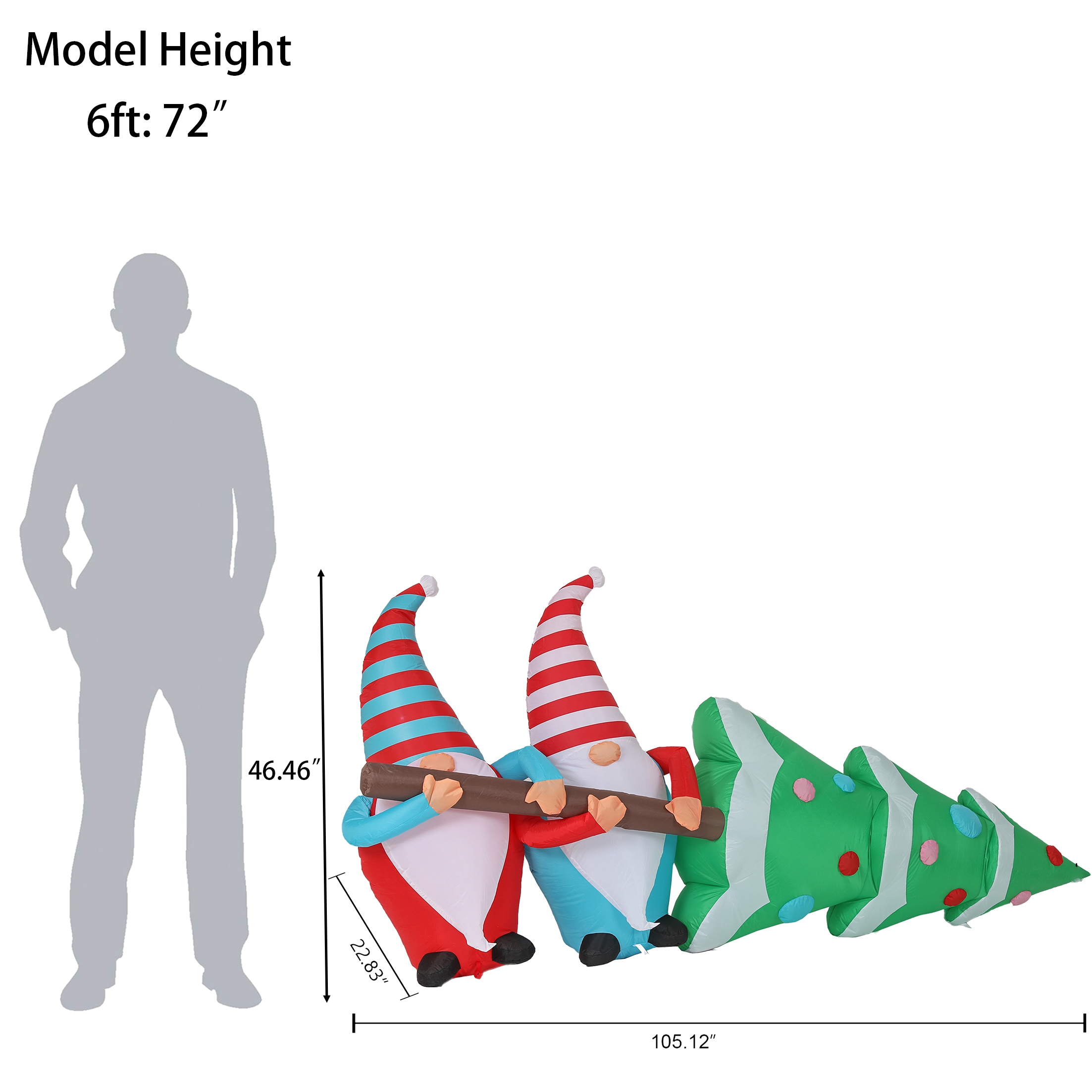 LuxenHome WHIN1385 Christmas-Inflatables - View #5