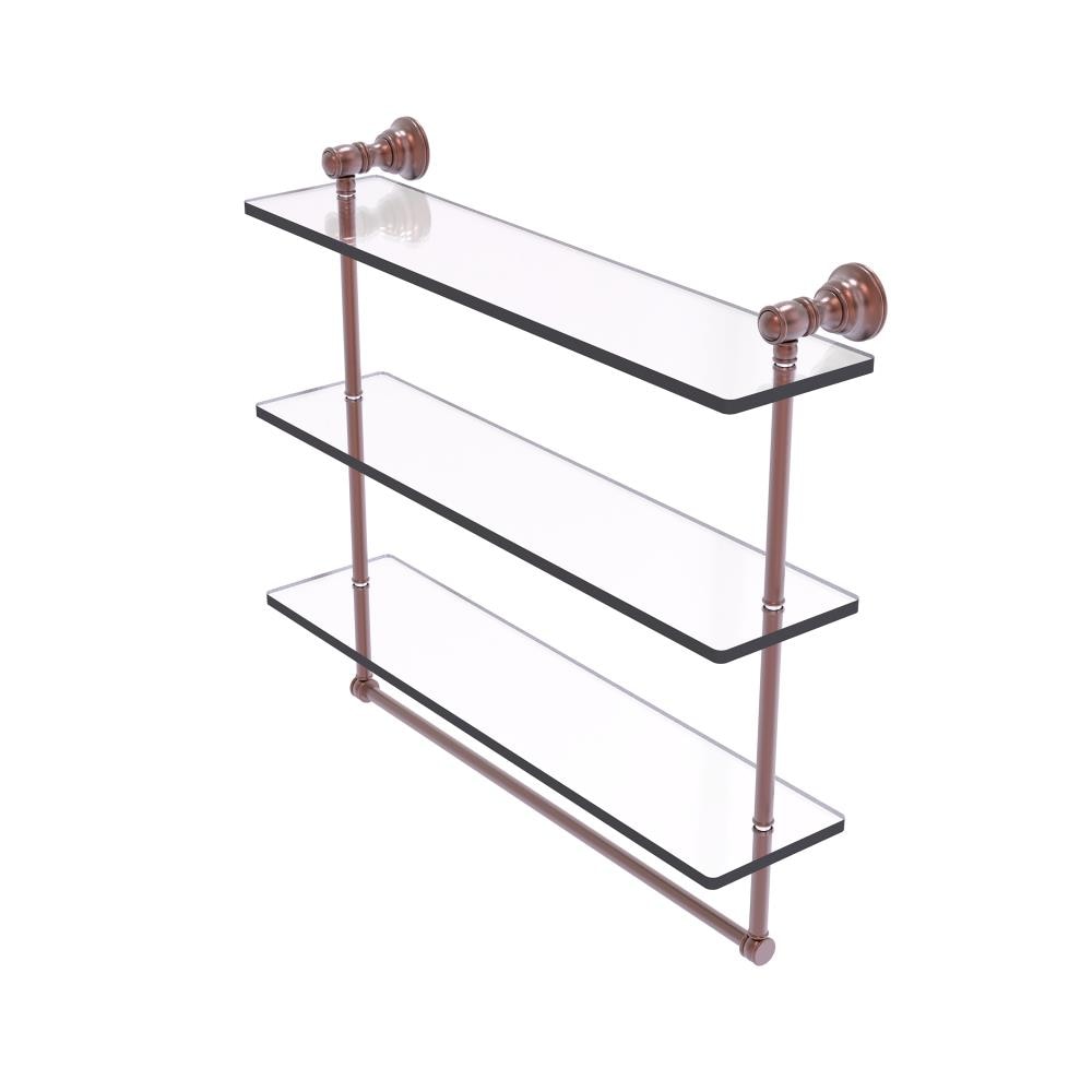Allied Brass CL-5-22TB-CA Carolina Antique Copper 3 -Tier Wall mount Bathroom Shelf ( 22-in x 19.7-in x 5-in )