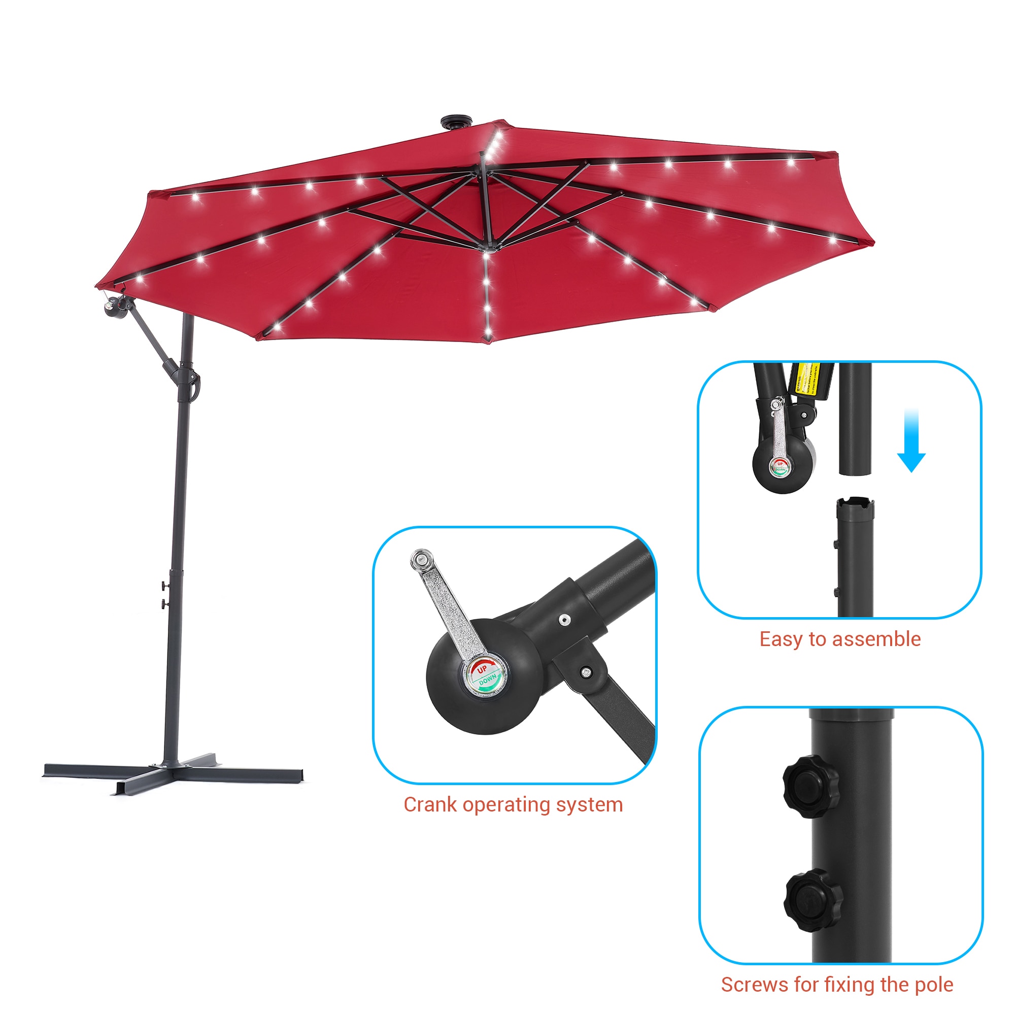 ACEGOSES LW-ROF-34R-LED Umbrellas-2 - View #5