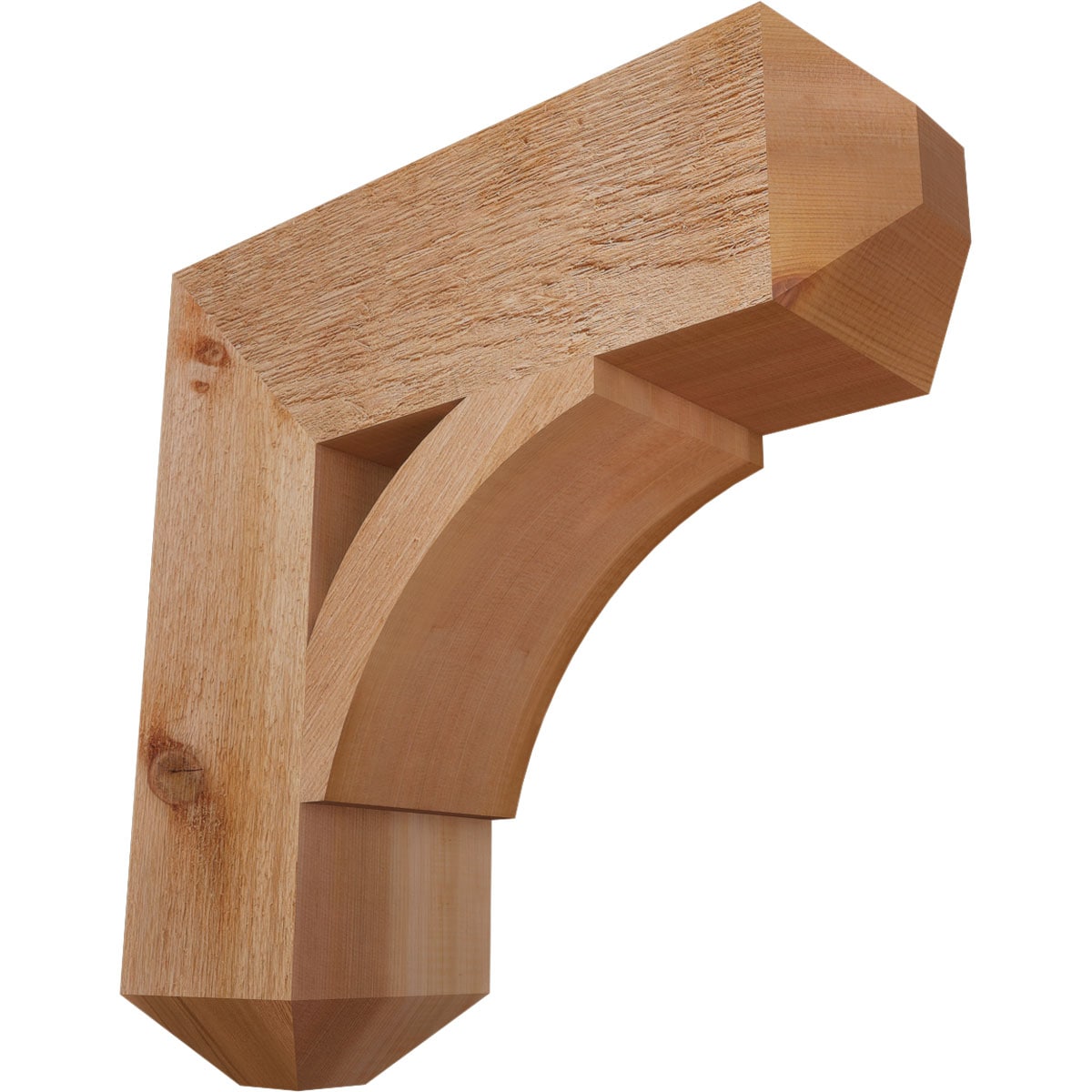 Ekena Millwork BKT06X20X20THR04RWR Thorton craftsman rough sawn 6-in x 20-in x 20-in Western red cedar Brown Wood Standard bracket