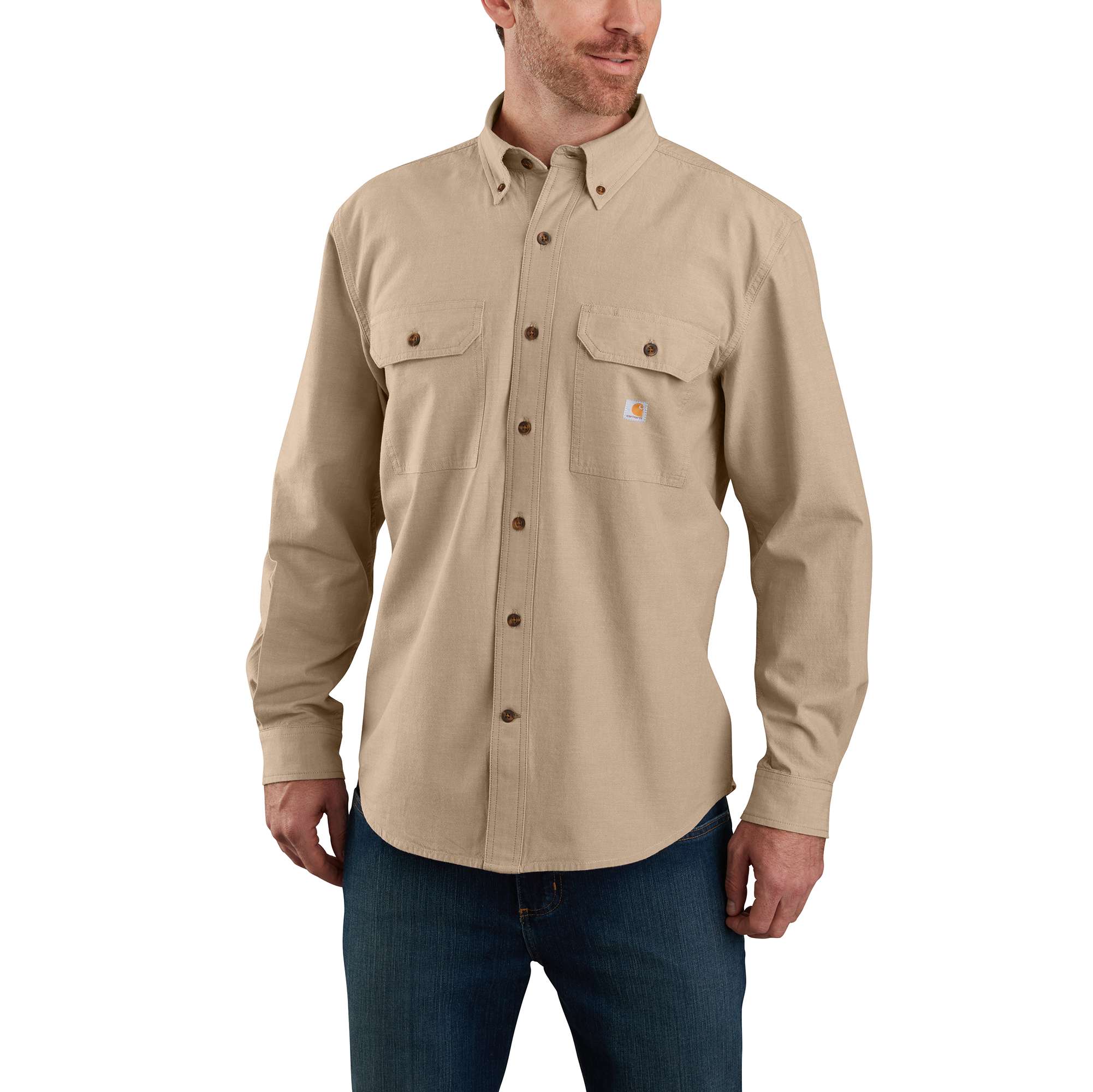 Carhartt Men's Chambray Long Sleeve Button-down Shirt (Large) in the ...