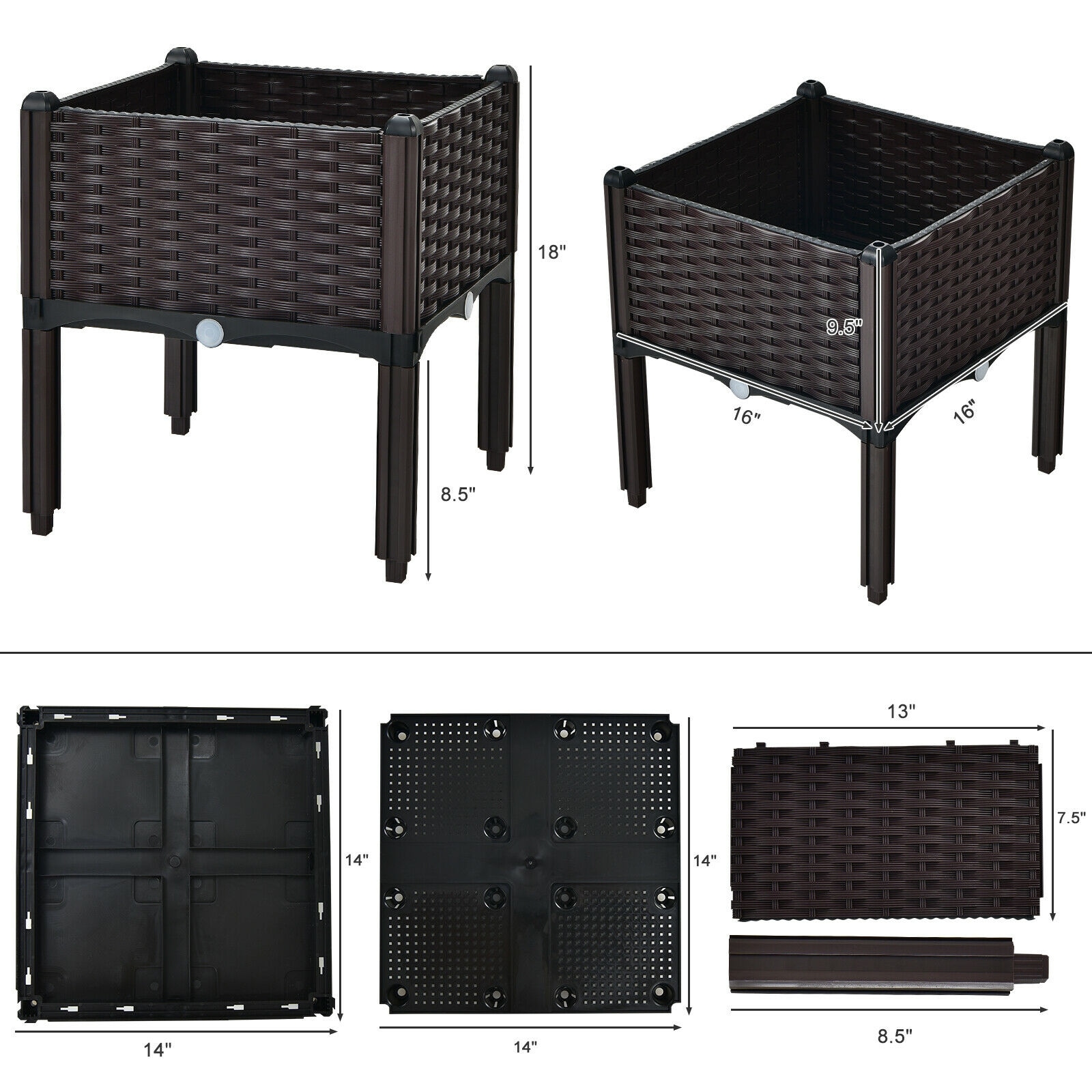 Forclover CTWE-GT3742BN Raised-Planter-Boxes - View #9