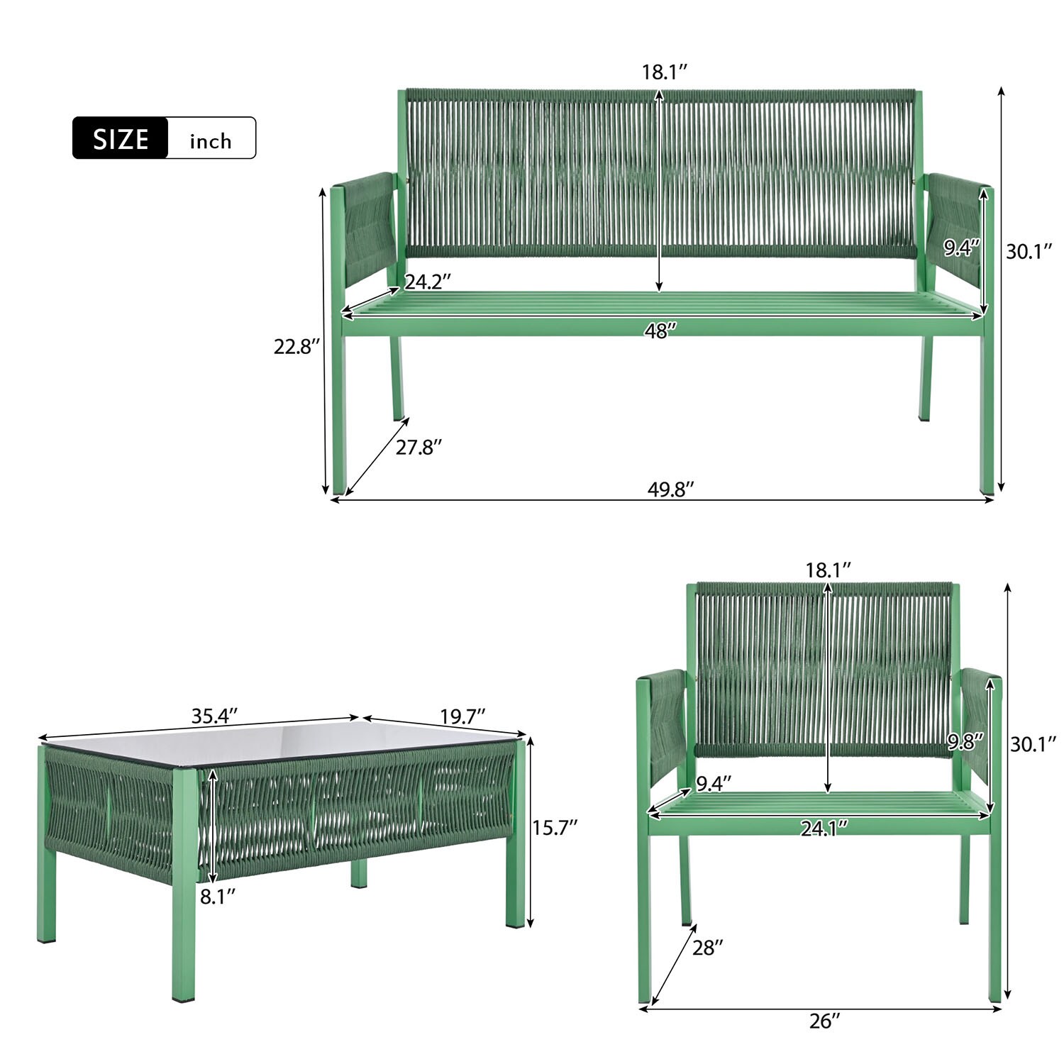 Bybafun YA0200001 Patio-Conversation-Sets - View #11