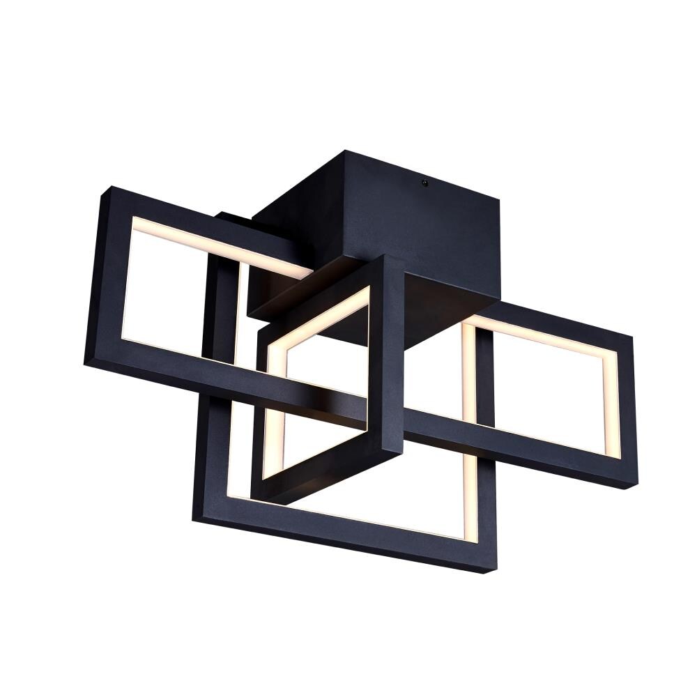 VONN Lighting VRCF49003BL Radium 3-Light 10-in Black LED Semi-flush Mount Light ENERGY STAR