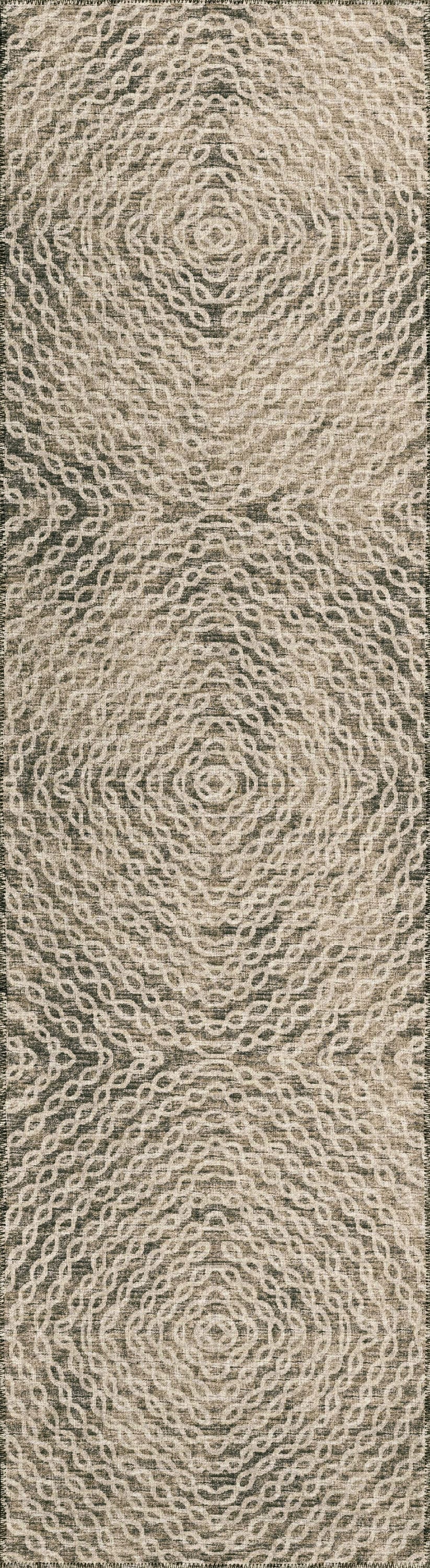 Addison Rugs ABV33MC2X8 Bravado 2 x 8 (ft) Chenille Mocha Rectangular Indoor/Outdoor Geometric Southwestern Machine washable Runner rug
