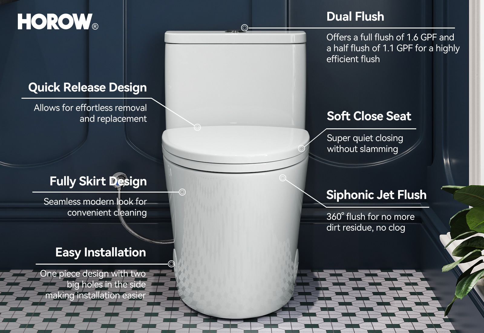 HOROW HR-T0307W toilets - View #5