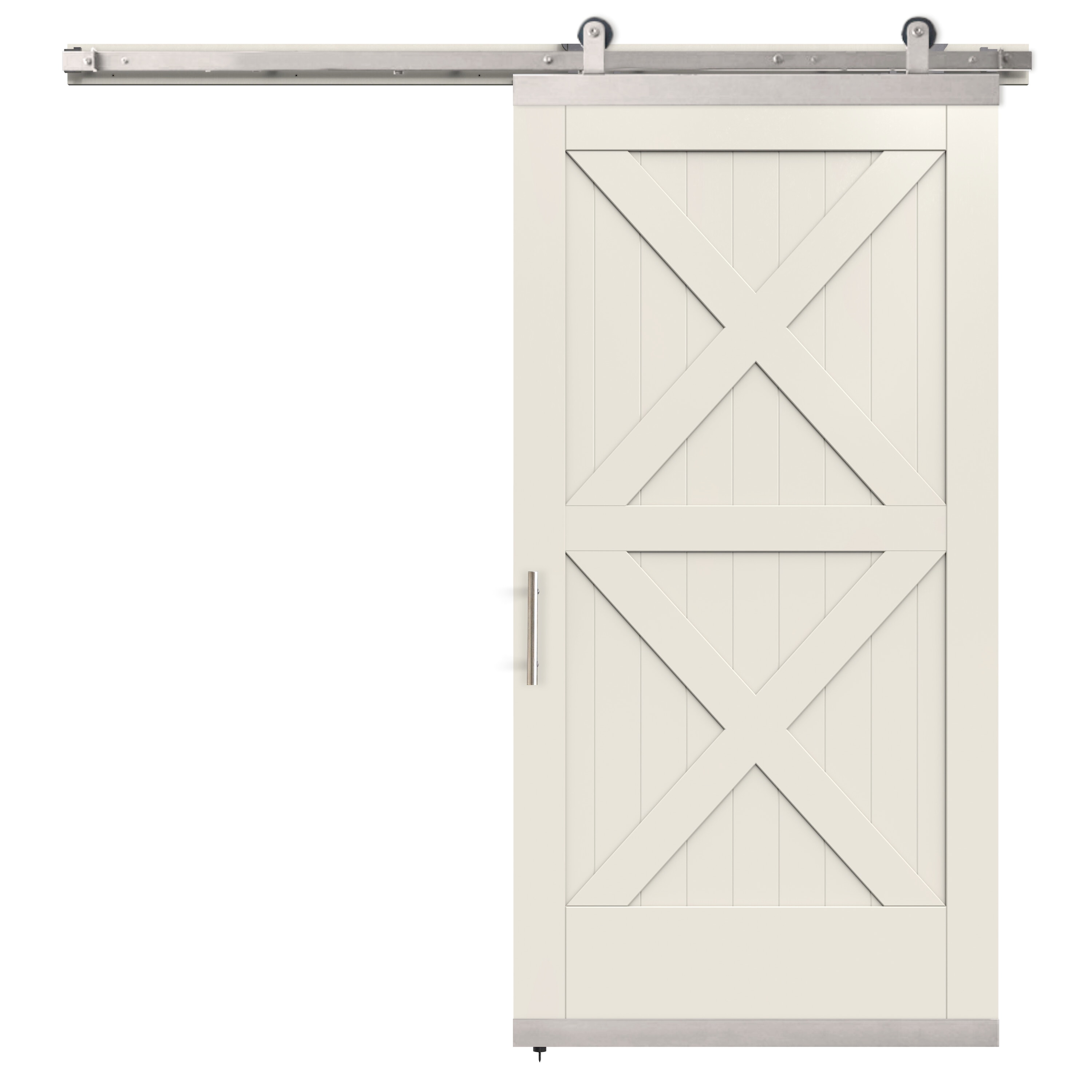 Off-white Crossbuck Barn Doors at Lowes.com