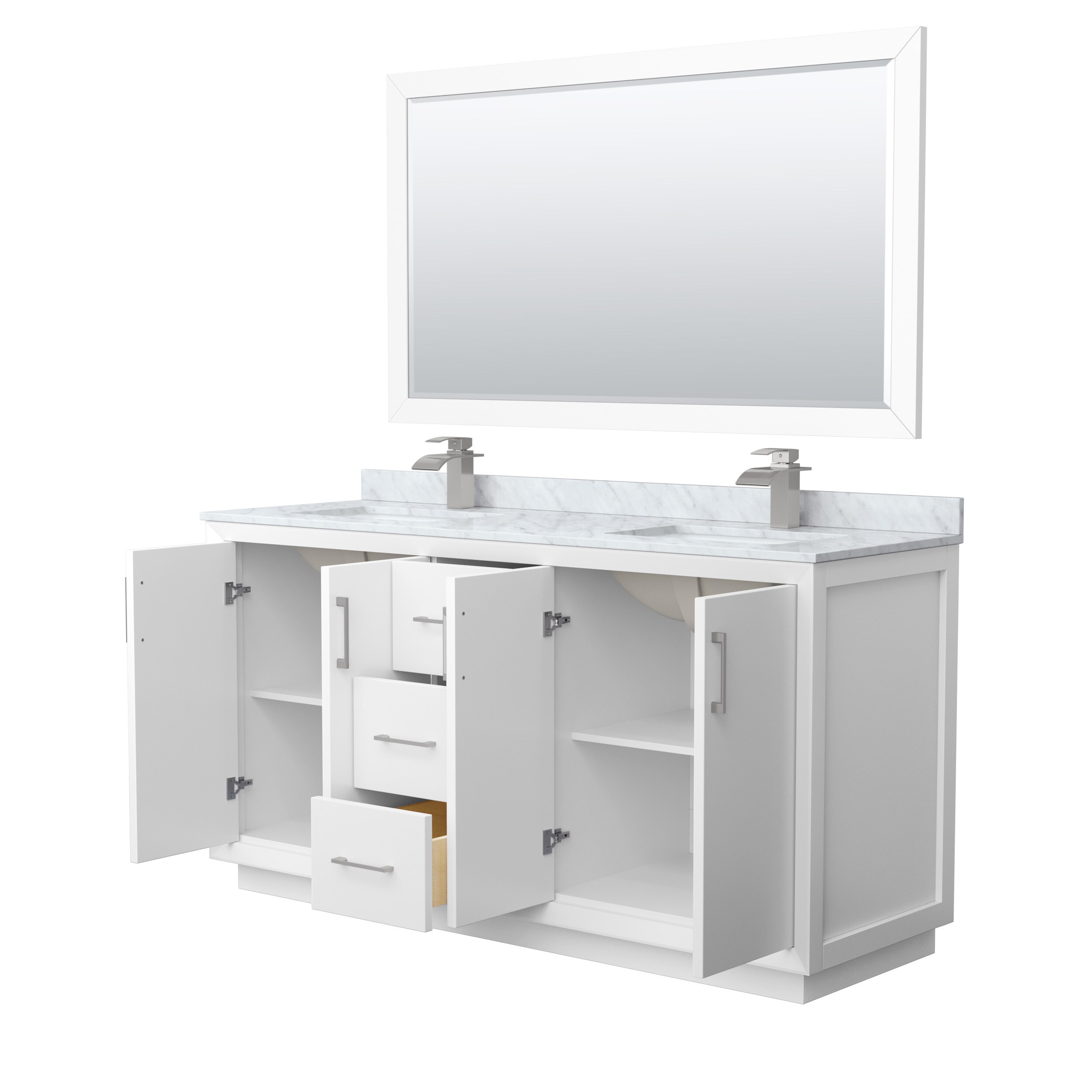 Wyndham Collection WCF414166DWHCMUNSM58 Bath-Vanity-Combo - View #2
