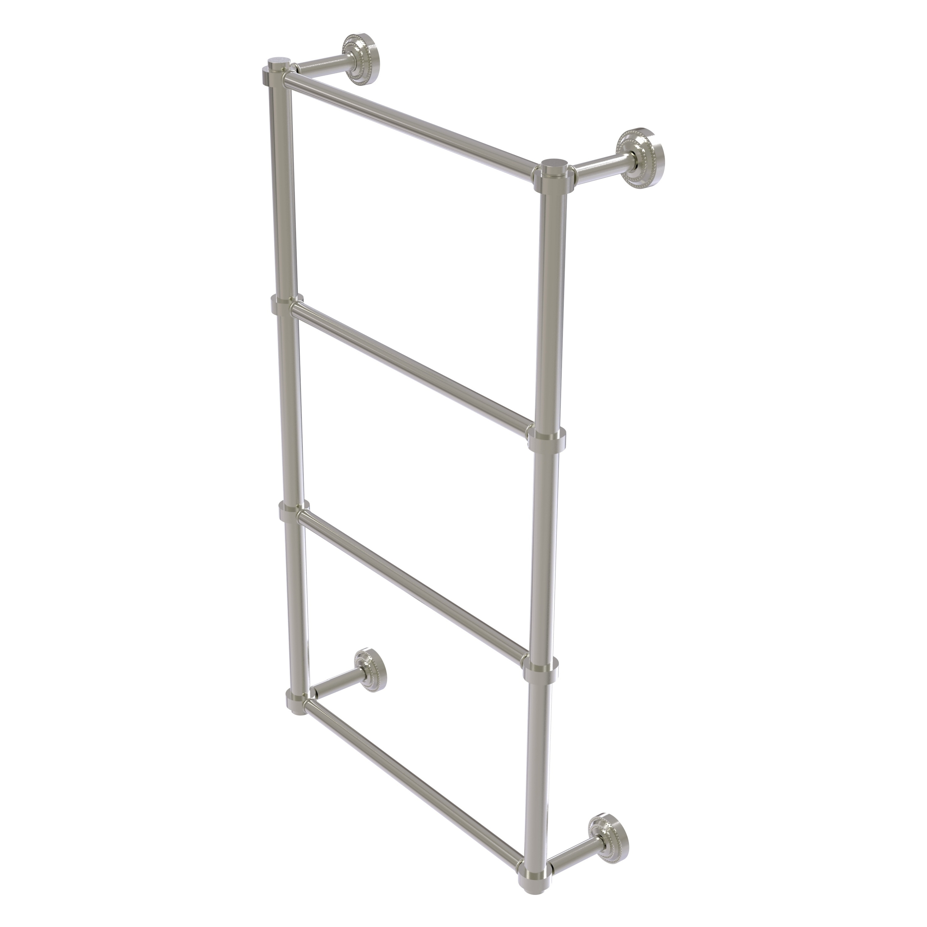 Allied Brass DT-28-36-SN Dottingham 36-in double Satin Nickel Wall mount 4-tier Towel Bar
