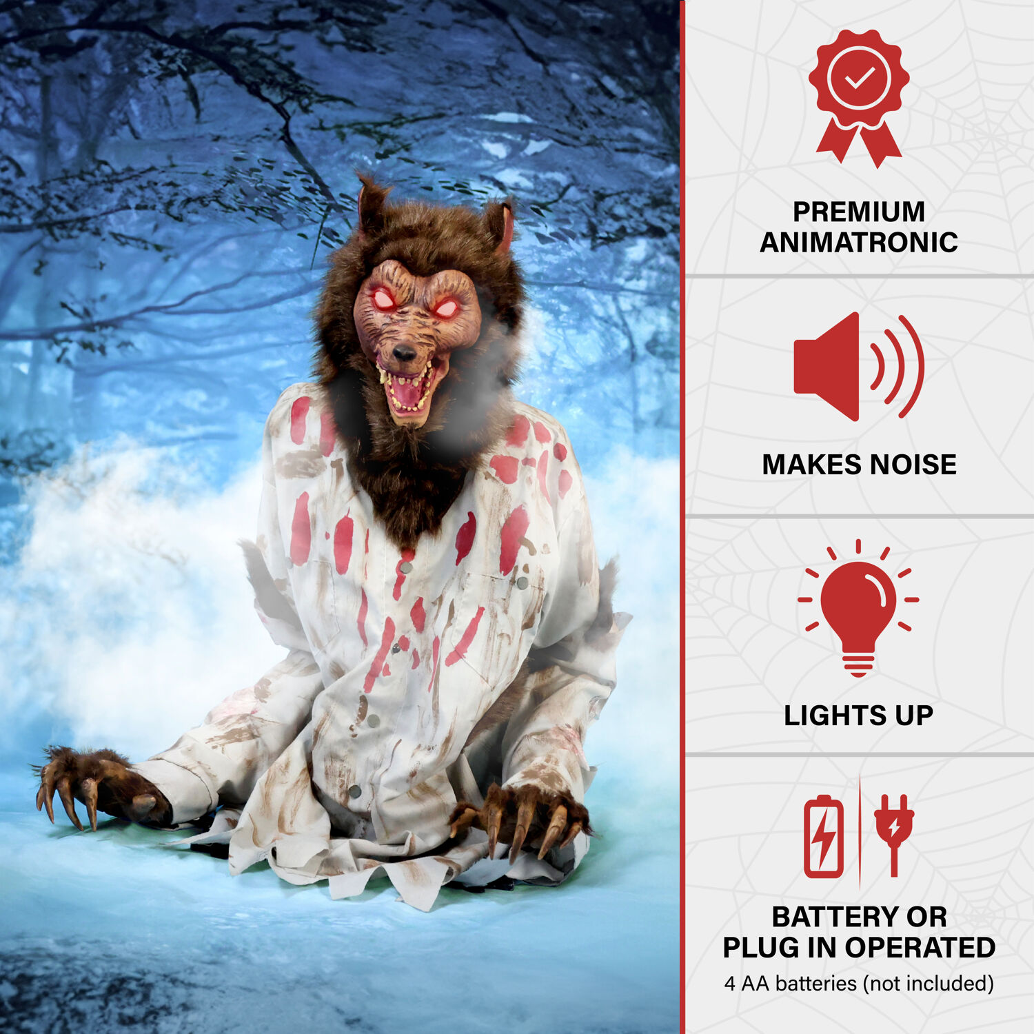 Haunted Hill Farm HHHOWLER-1FLSA Halloween-Animatronics - View #7