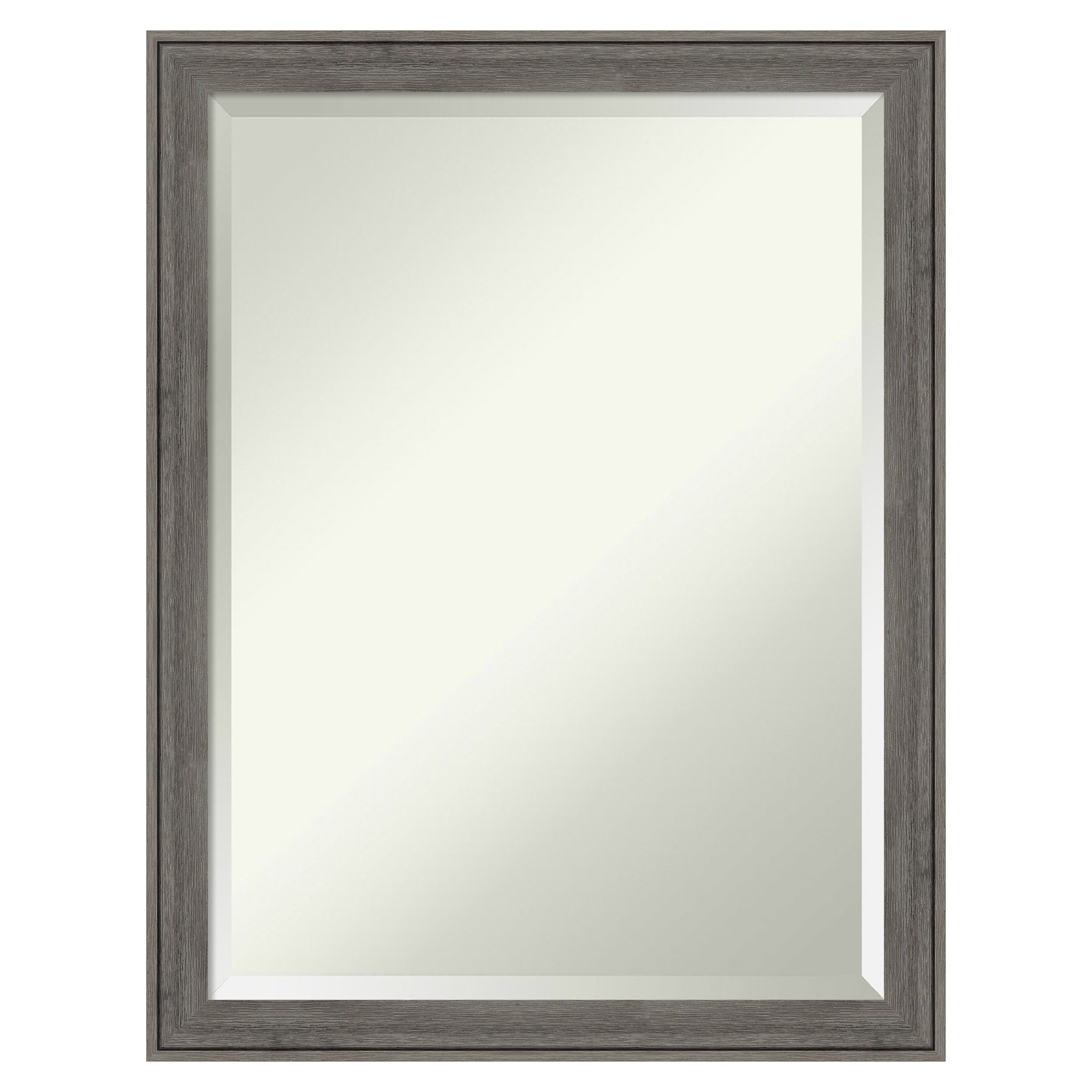Amanti Art DSW5247147 Regis Barnwood 20.62-Inches x 26.62-Inches Framed Rectangle Bathroom Vanity Mirror ( Matte Grey )
