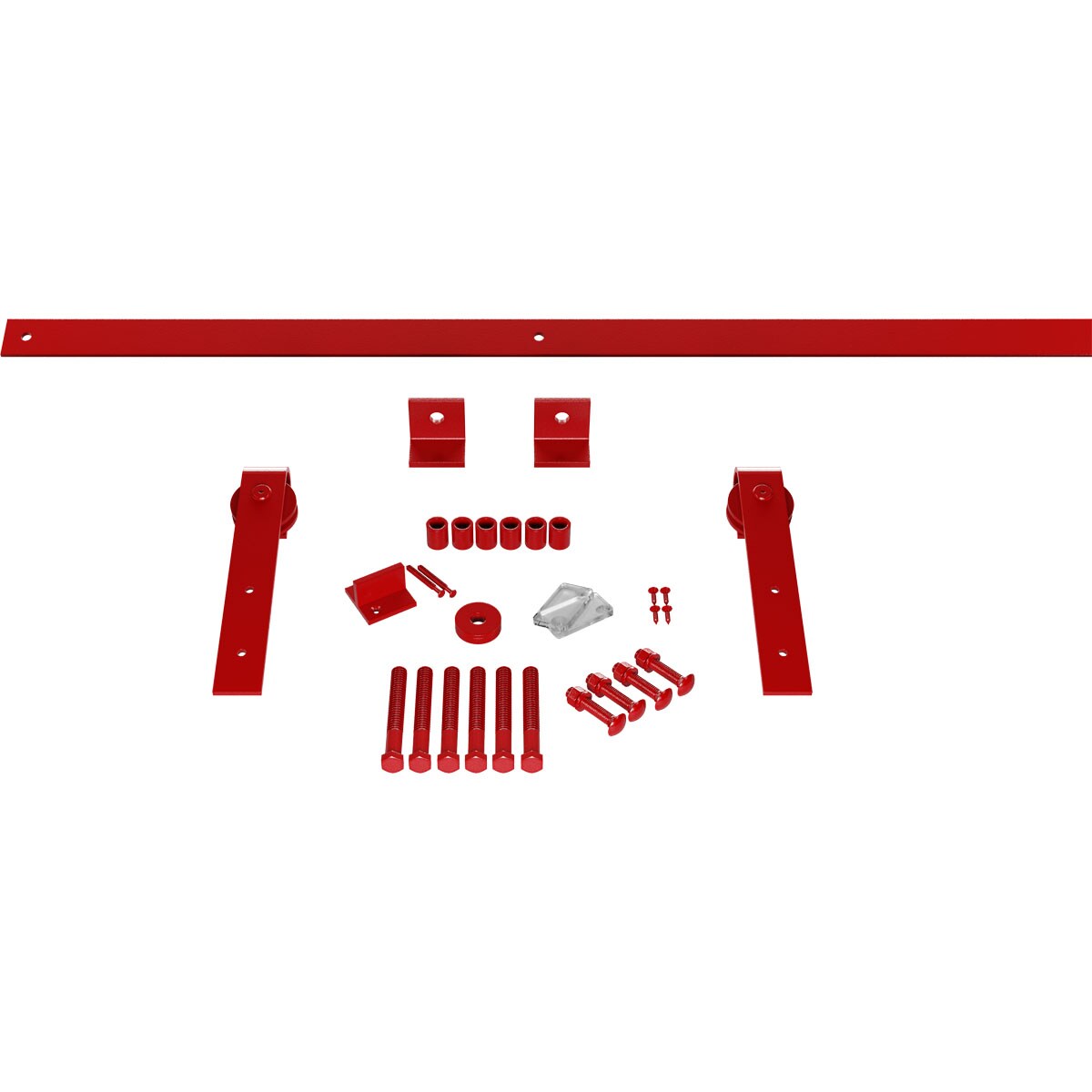 Goldberg Brothers GB60015H4RR 48-in Regal Red Indoor J-strap Single Double Barn door hardware kit