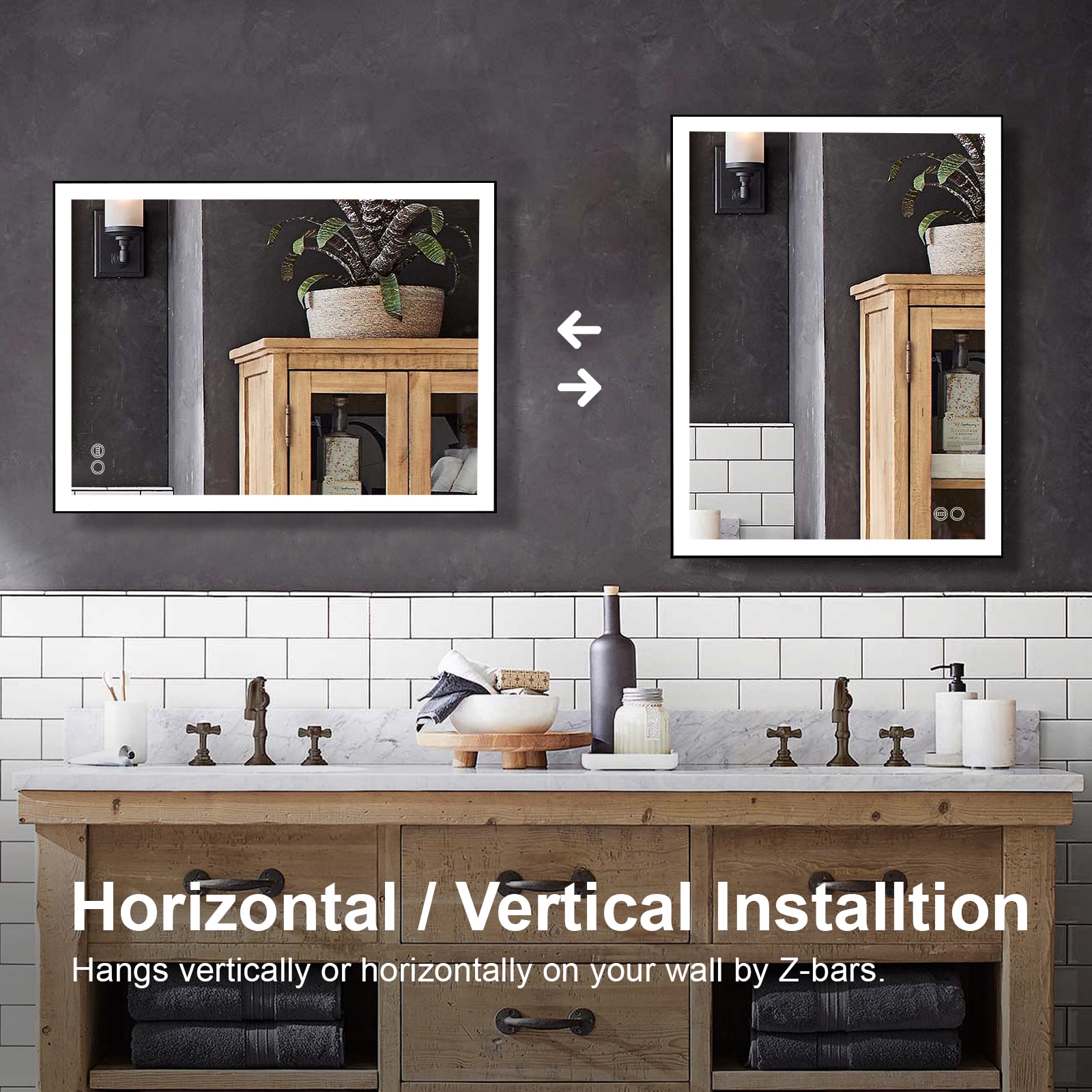 Forclover MEAM-5F2432MB Framed-Bath-Mirrors - View #7