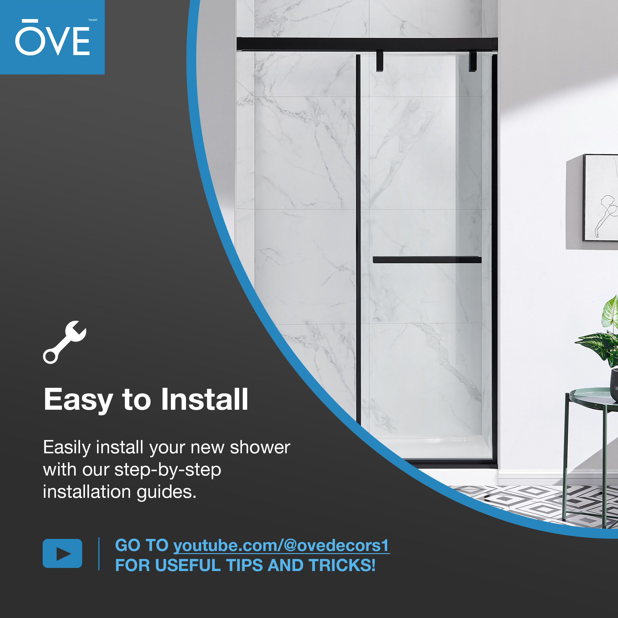 OVE Decors TOLEDO-SC-48GP-MB Shower-Doors - View #7