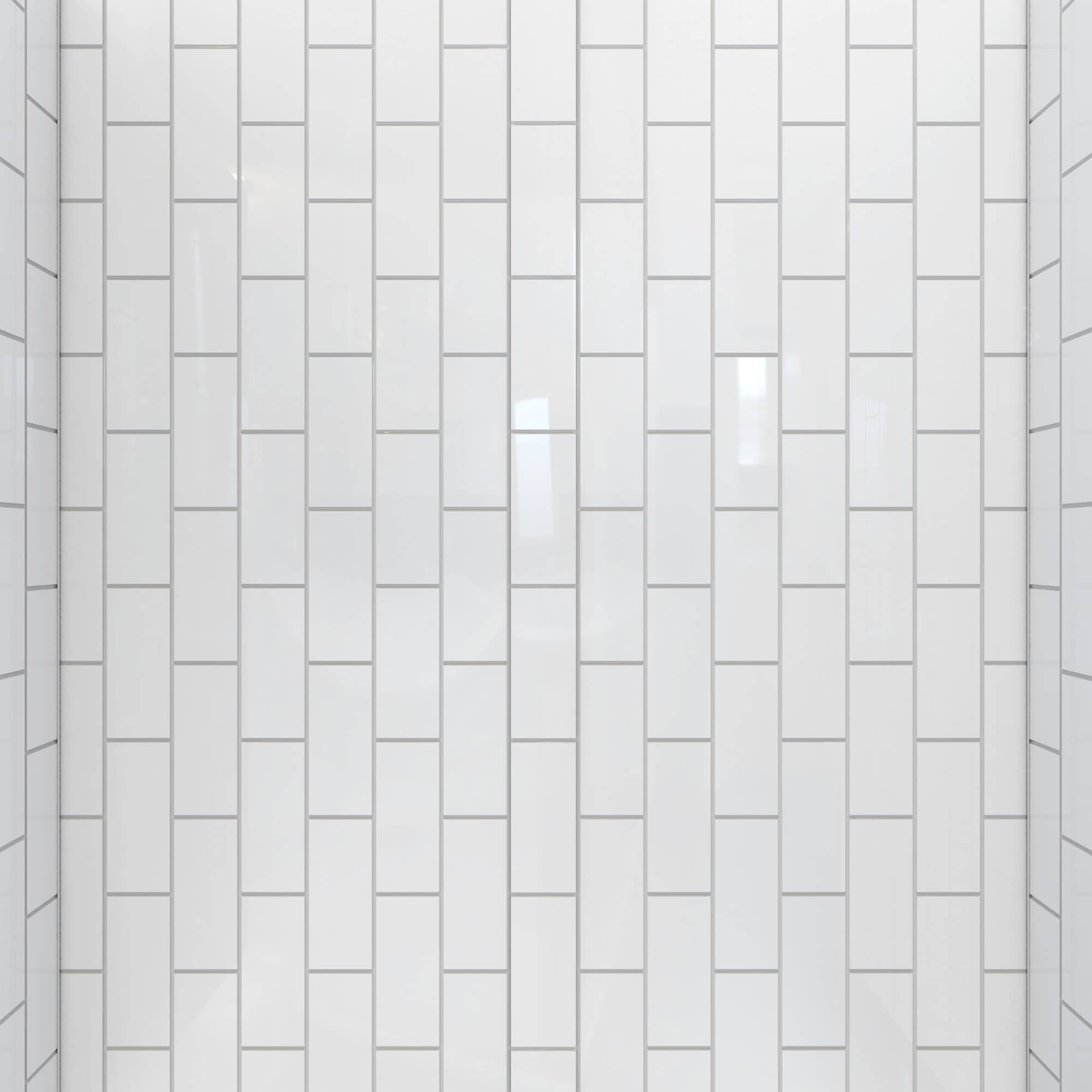 Matte Black Frameless Square Shower Kit with Acrylic Base