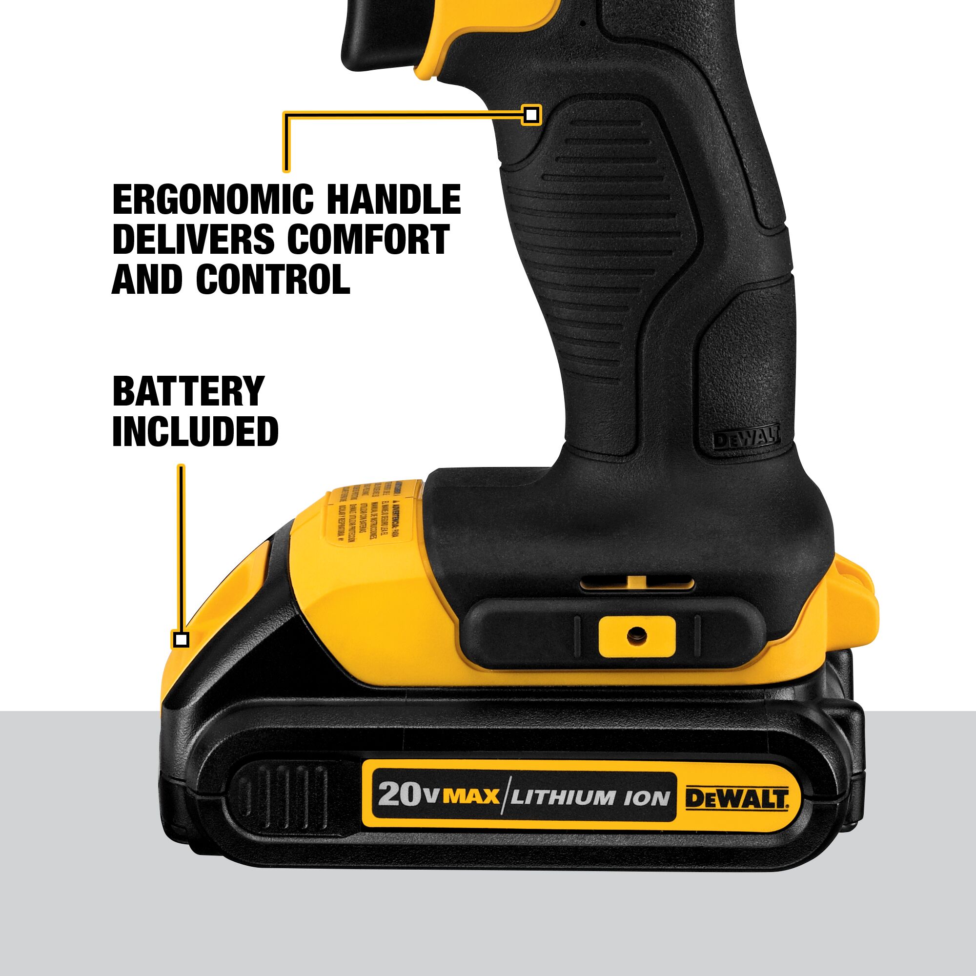 Dewalt DCD771C2 20V MAX Brushed Lithium-Ion 1-2 in. Cordless Compact Drill  Driver Kit with 2 Batteries (1.3 Ah)