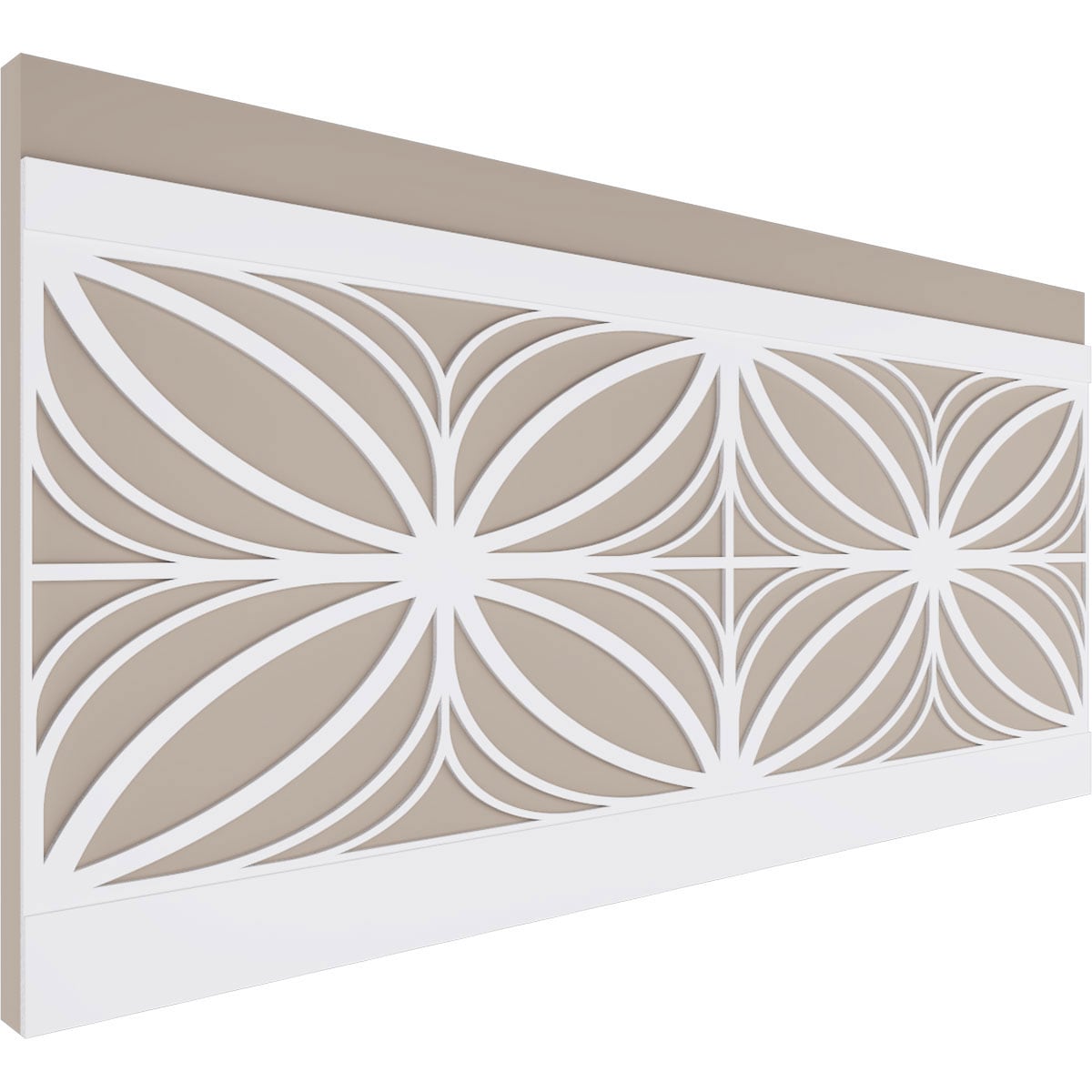 Ekena Millwork WPK40X94OTS 40-in x 94-1/2-in Smooth Paintable/Stainable White PVC Wainscoting Wall Panel ( 26.24-sq ft )