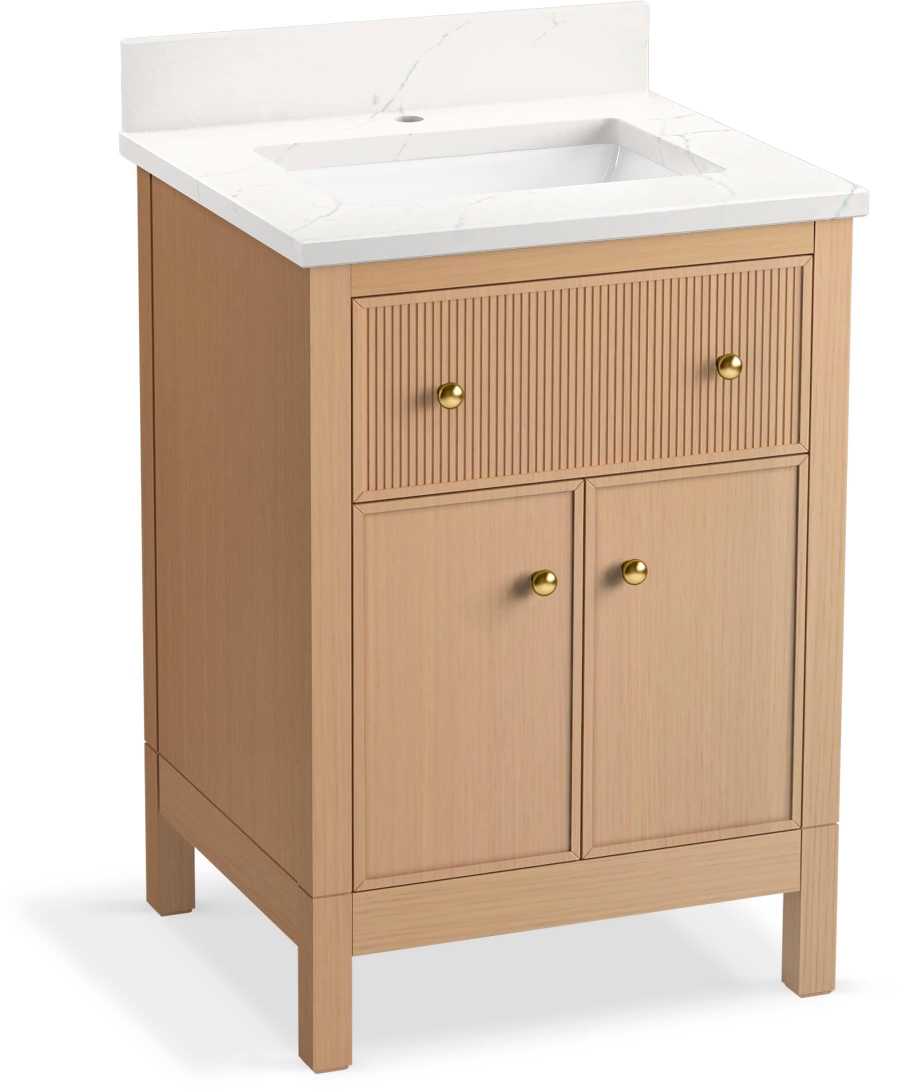 KOHLER Malin By Studio McGee 24 In White Oak Undermount Single Sink   66299077 