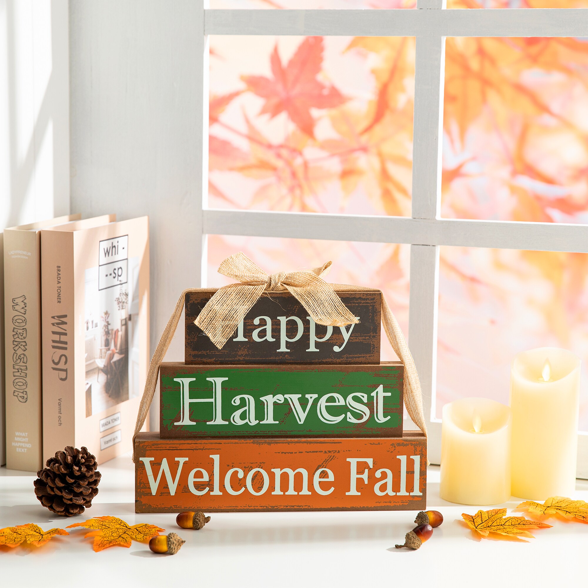 Glitzhome 8.55-in Harvest Tabletop Decoration in the Fall Decor ...