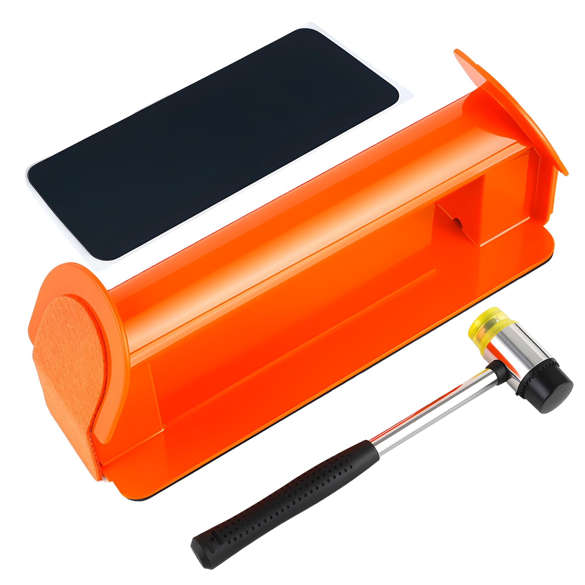 AKSCYZM Floor Gap Fixer Tool for Hardwood Vinyl Plank Laminate Flooring with Heavy Duty Rubber Mallet and Reusable Sticky Pads #LAK0819K654