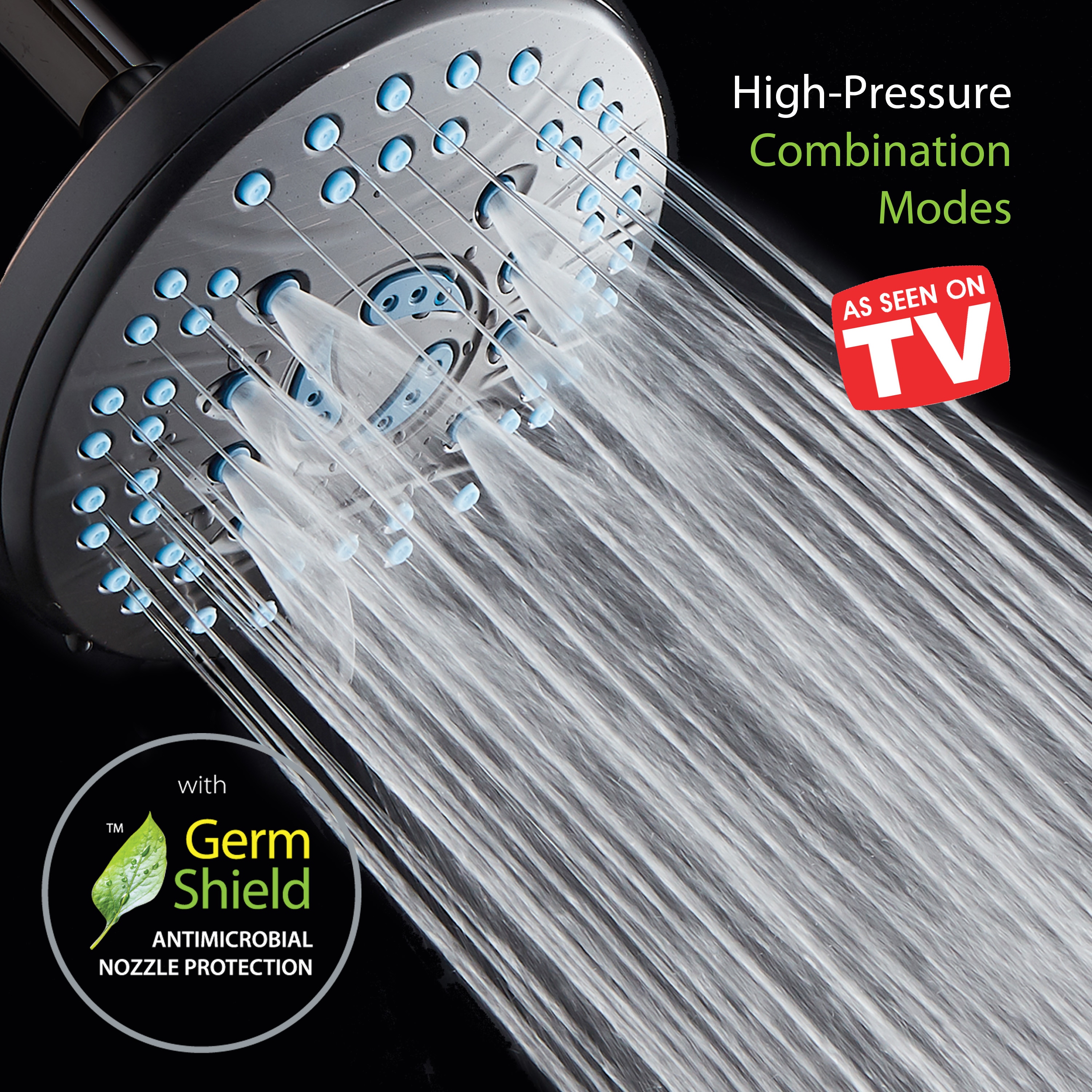 Oil-Rubbed Bronze 6-Setting Round Rainfall Shower Head