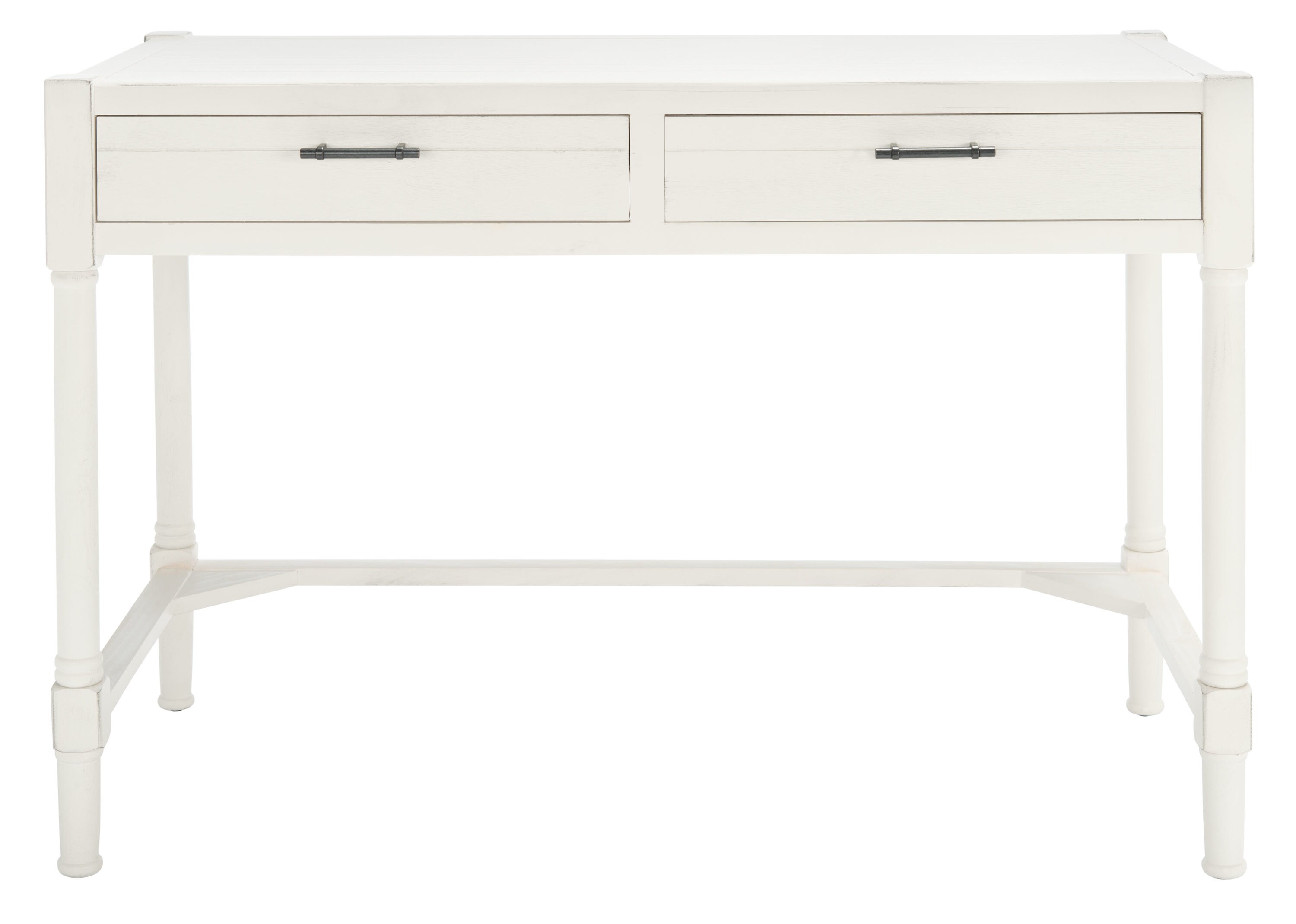 Computer Desk - White Writing Desk with Open Storage Compartments - 42 inch Long Home Office Desk Table for Bedroom, Size: 42 x 19 x 29.5