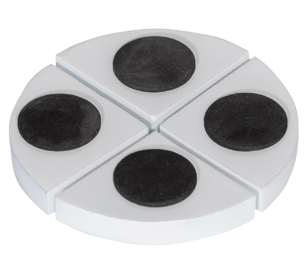 Pottery Pots 16-S4-MW 3.94-Inches Matte White Stone Plant Saucer