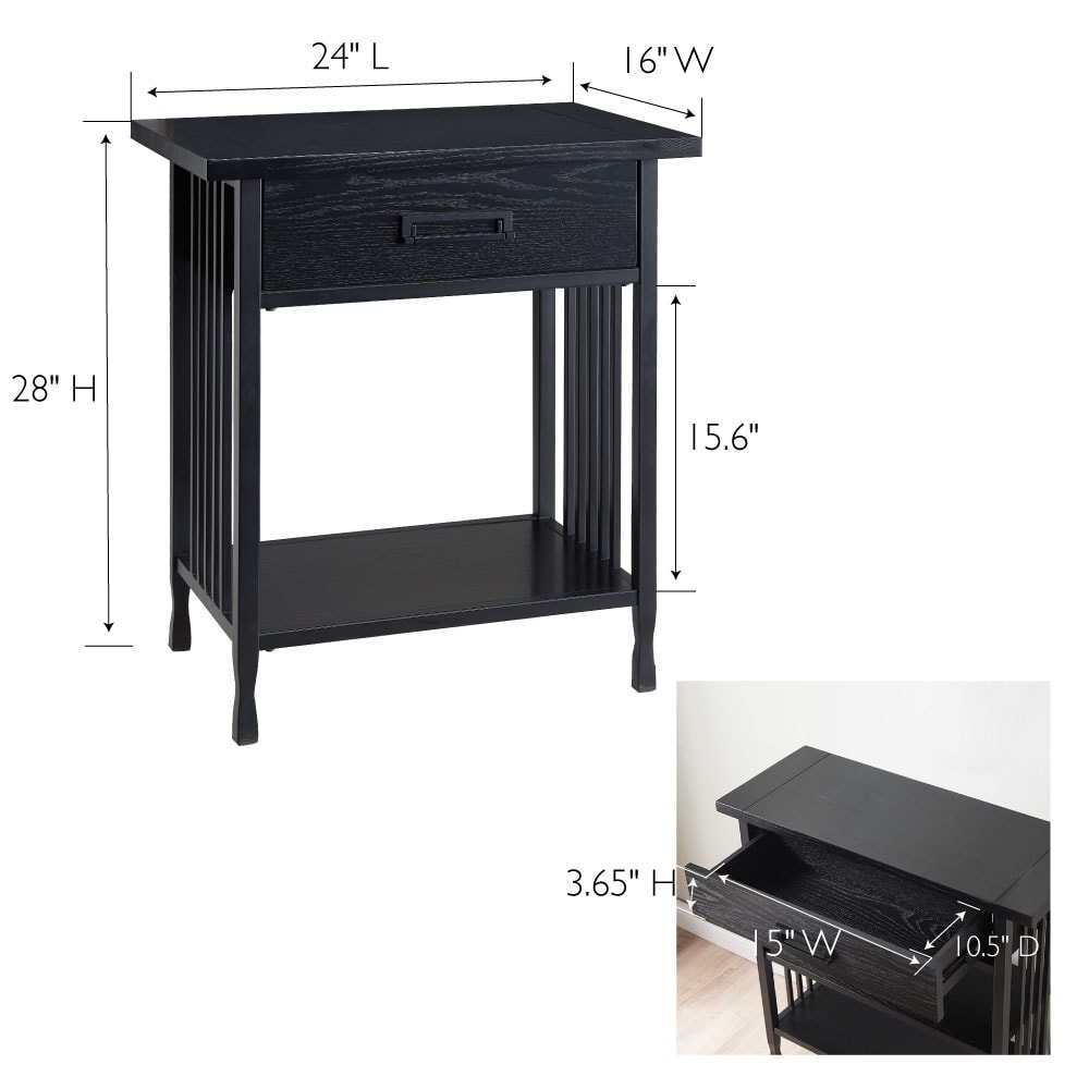 Leick Home 11222-BK nightstands - View #2