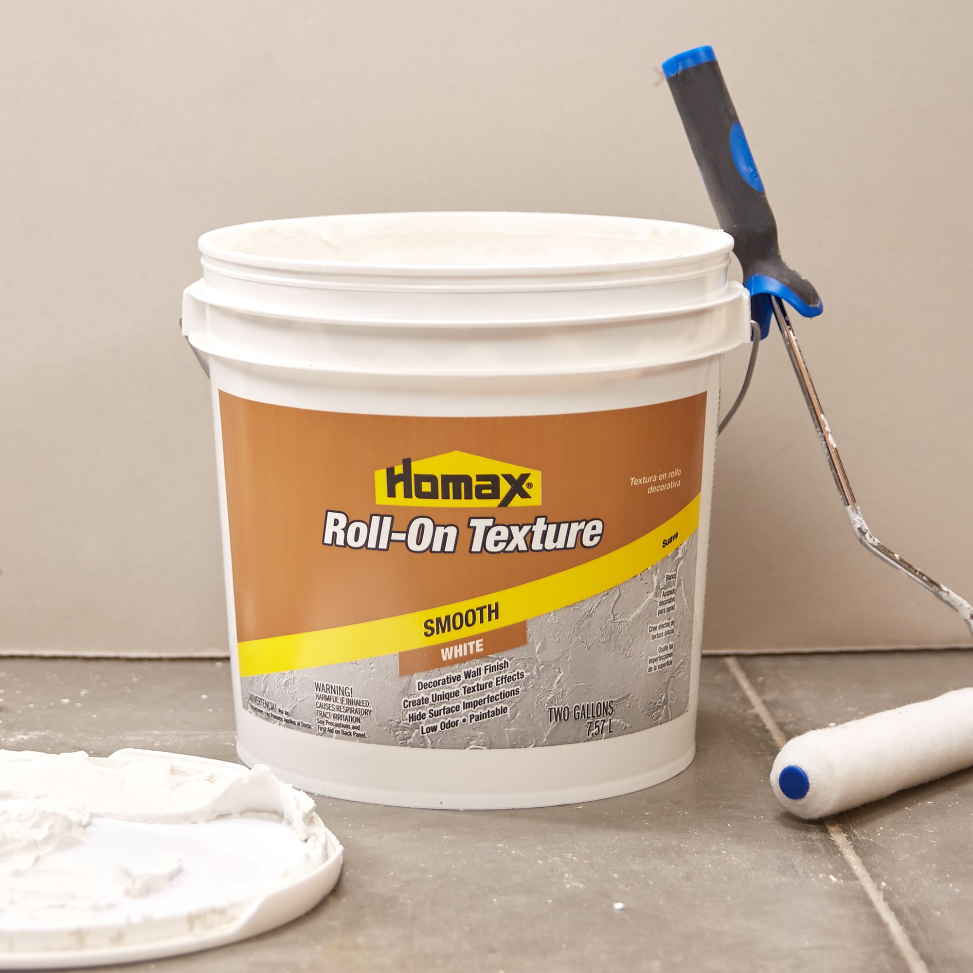 Homax Roll-on texture 2-Gallon (s) White Multiple Finishes Water-based Wall  and Ceiling Texture Roller in the Wall & Ceiling Textures department at