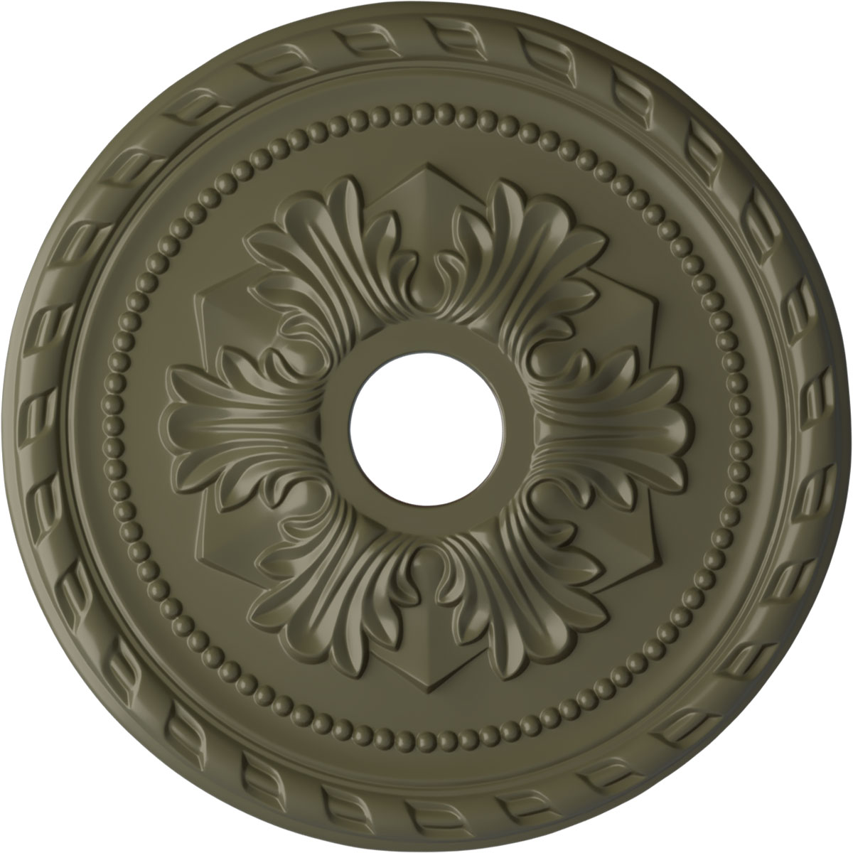 Ekena Millwork CM20PMPTF Palmetto 20.875-in W x 20.875-in L Painted Turtle Polyurethane Whole Ceiling Medallion
