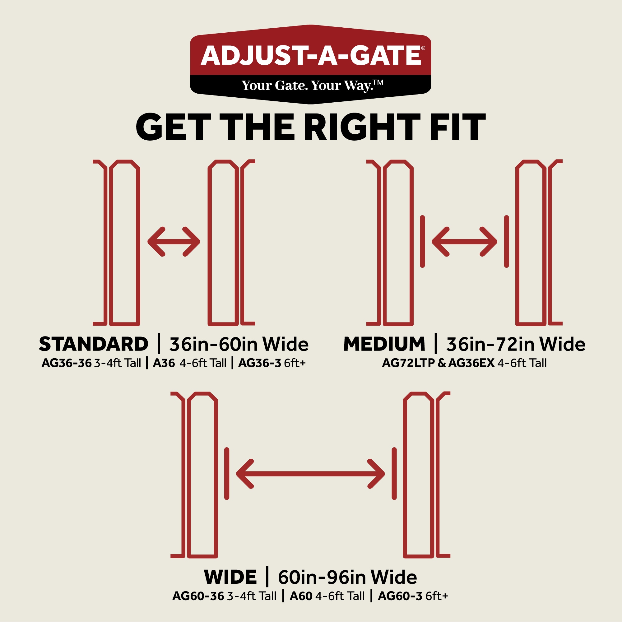 Adjust-A-Gate AG72LTP-ZR0110 Gate-Hardware - View #13