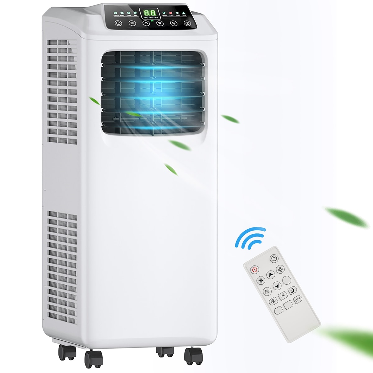 Costway EP24618US 5500 BTU (9000 BTU ASHRAE) 3-in-1 Portable Air Conditioner w/Built-in Dehumidifier and Window Kit