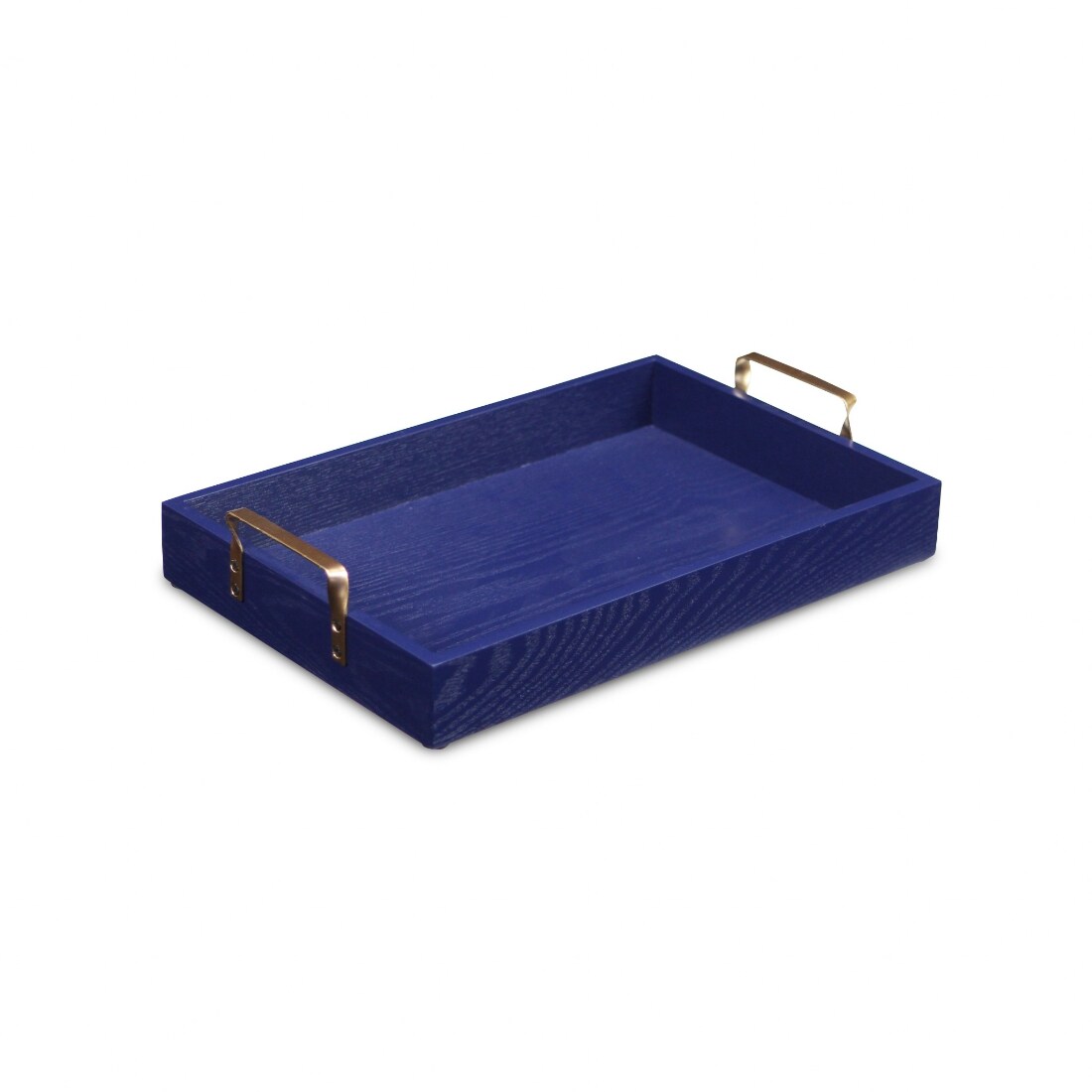 HomeRoots 4000399611 3-in x 15.75-in Blue Rectangle Serving Tray