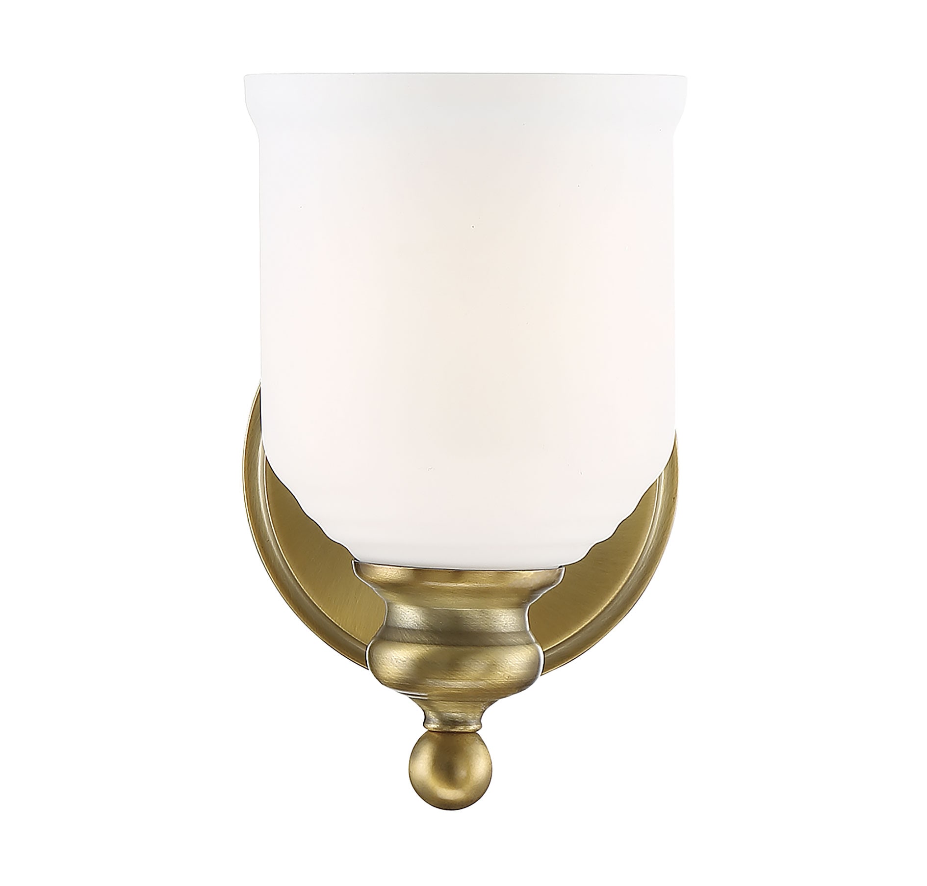 Savoy House Essentials 9-6836-1-322 Melrose 5-in W 1 -Light Brushed Brass Industrial Wall Sconce