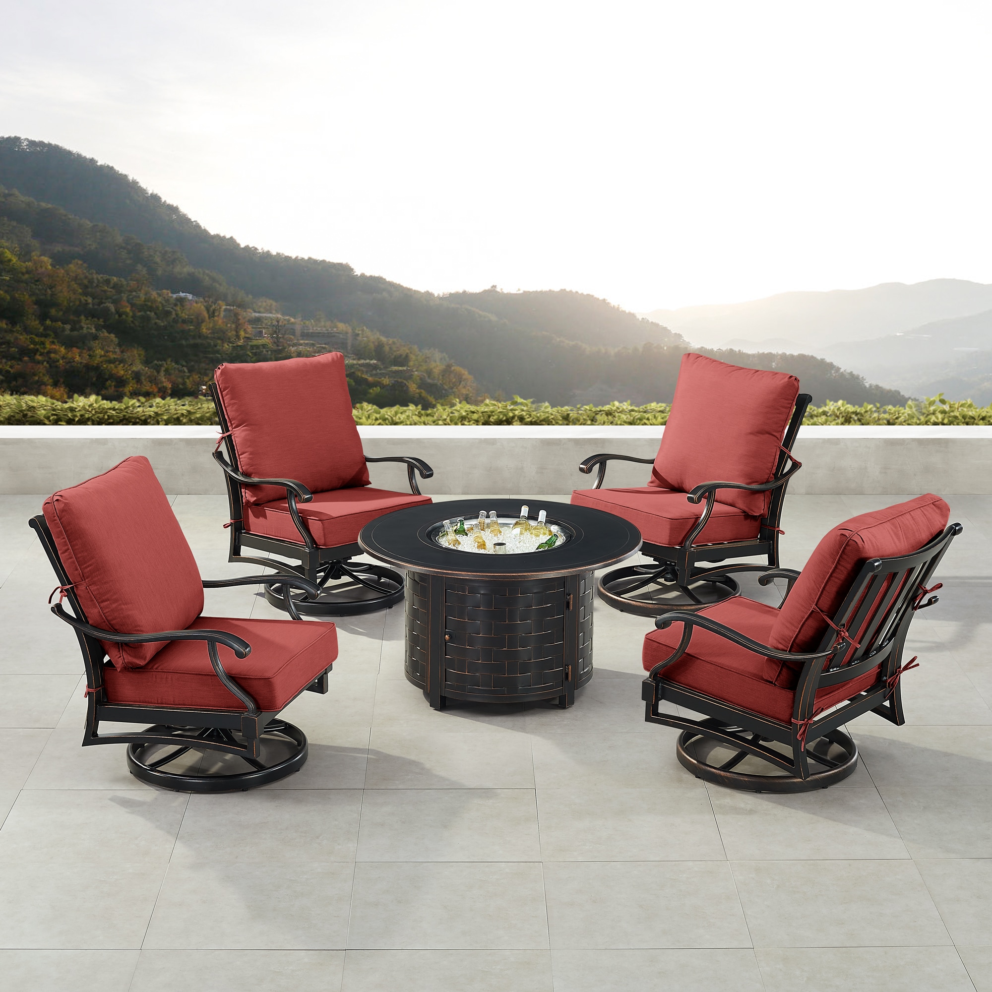 Oakland Living SHAO4CHRICORDCUIBA Patio-Conversation-Sets - View #3