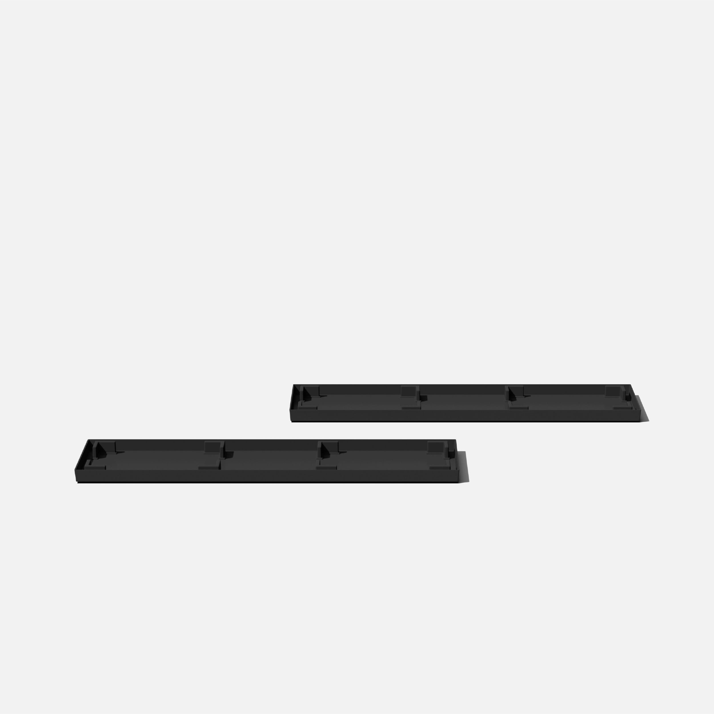 Veradek MLO39TRB-2PK 2 -Pack Black Plastic Plant Saucer