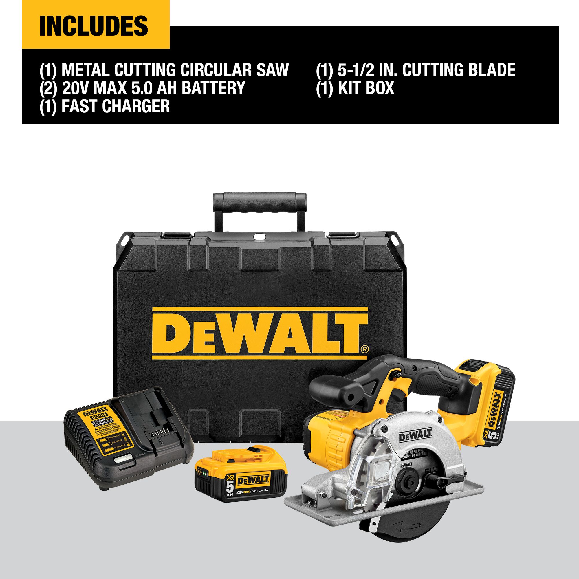 DEWALT 20-volt Max 5-1/2-in Cordless Circular Saw Kit (2-Batteries and  Charger Included) in the Circular Saws department at