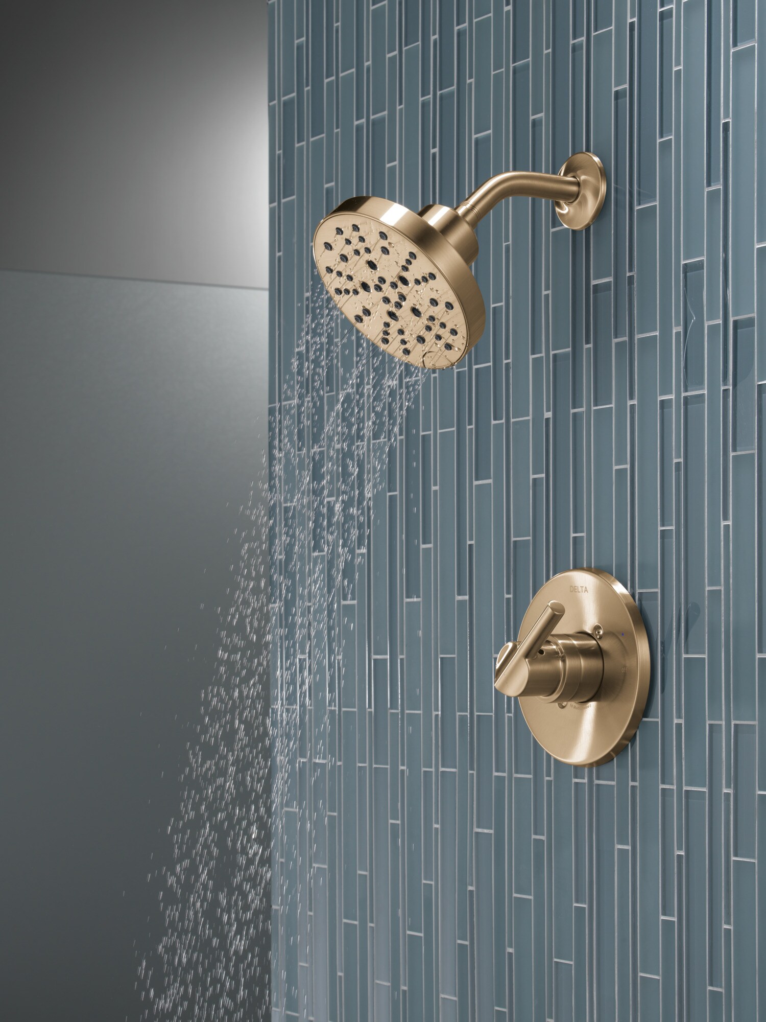 Champagne Bronze Multi-Function Wall Mounted Shower Faucet Set